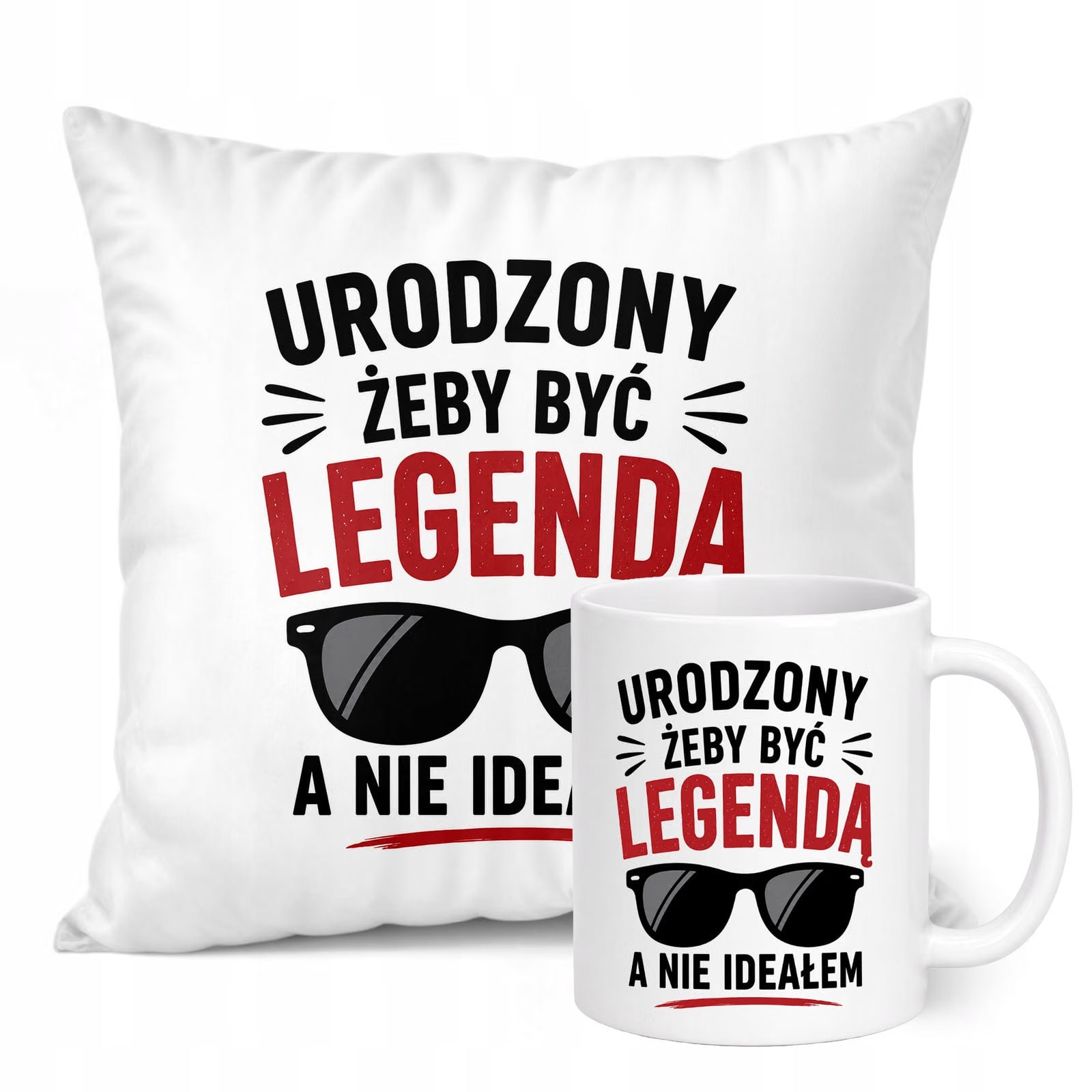 Zestaw Kubek Biały Poduszka Dzień Chłopaka Z Nadrukiem Prezent Upominek