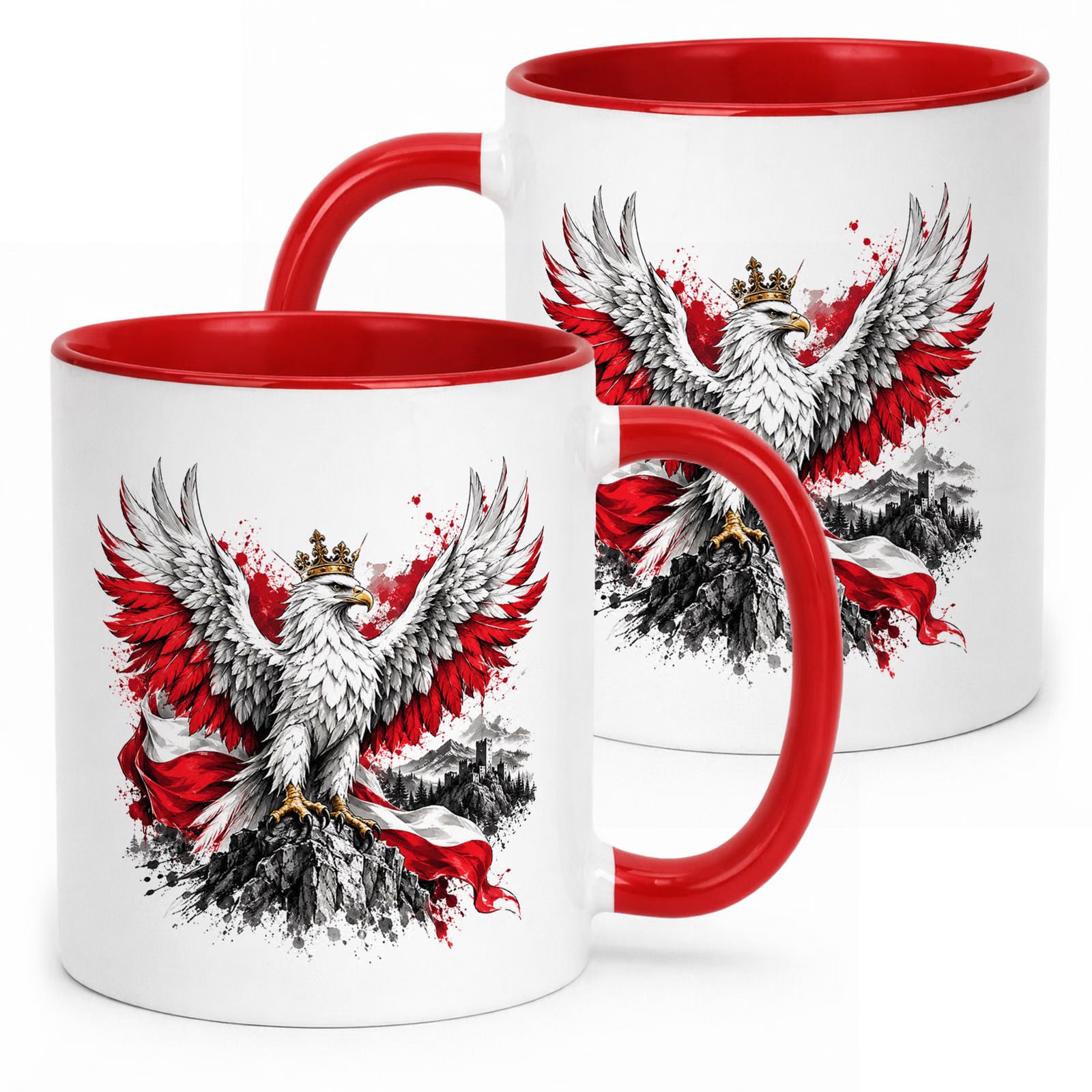 Kubek Czerwony z Nadrukiem Patriotyczny Święto Niepodległości Polska
