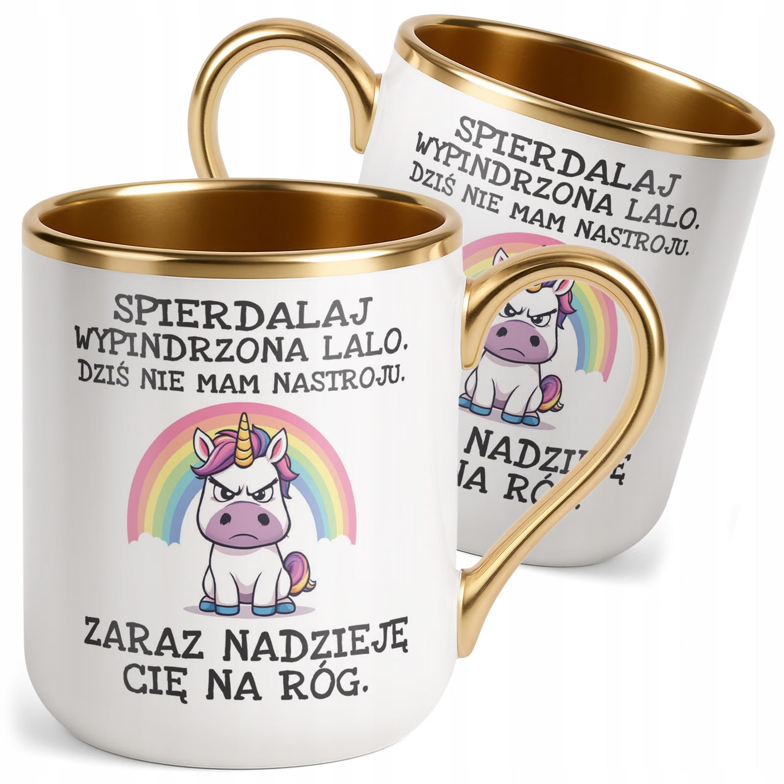 Kubek Premium Złoty Spier*** Wypindrzona Lalo Zabawny Prezent