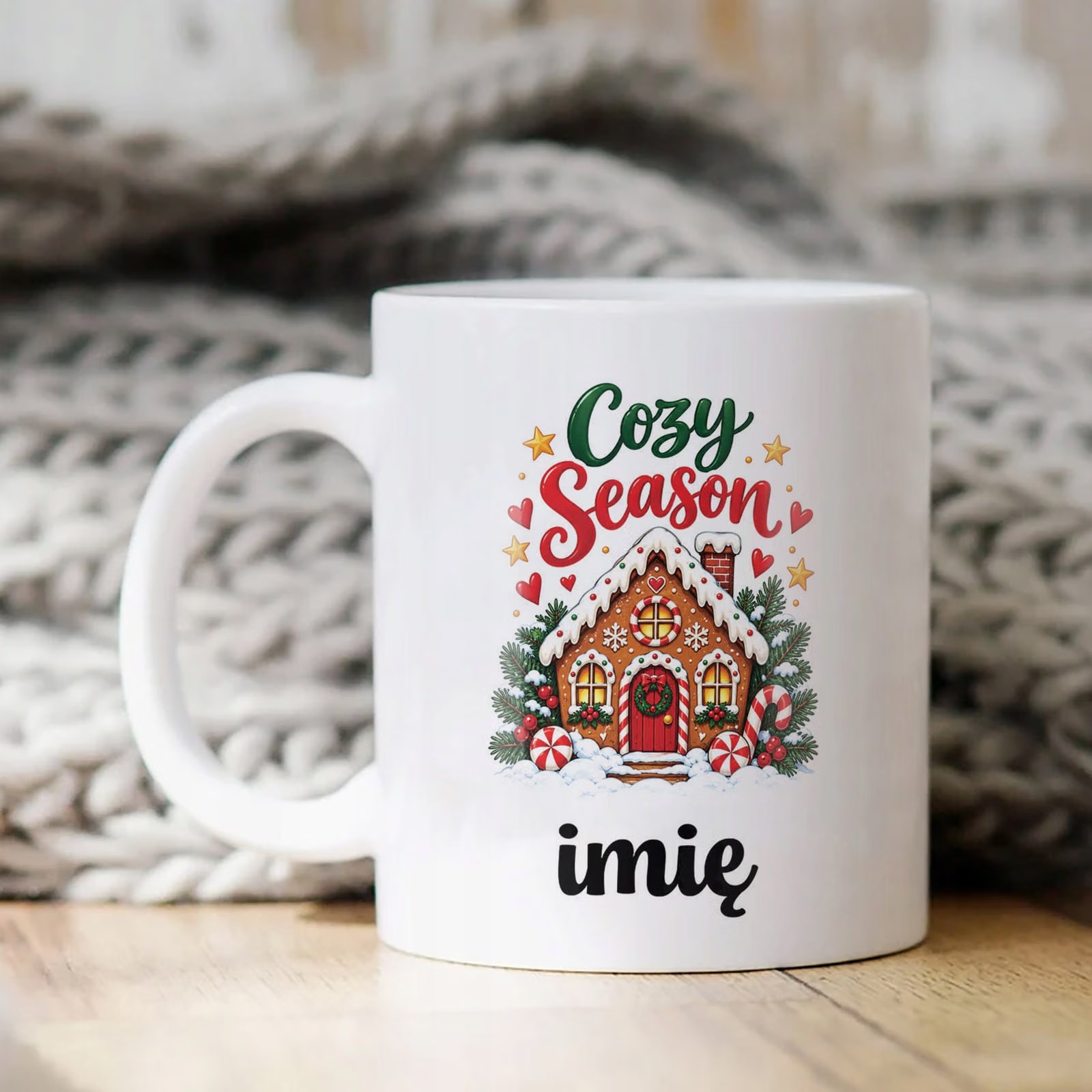 Kubek Biały Personalizowany z Nadrukiem Boże Narodzenie Święta Prezent