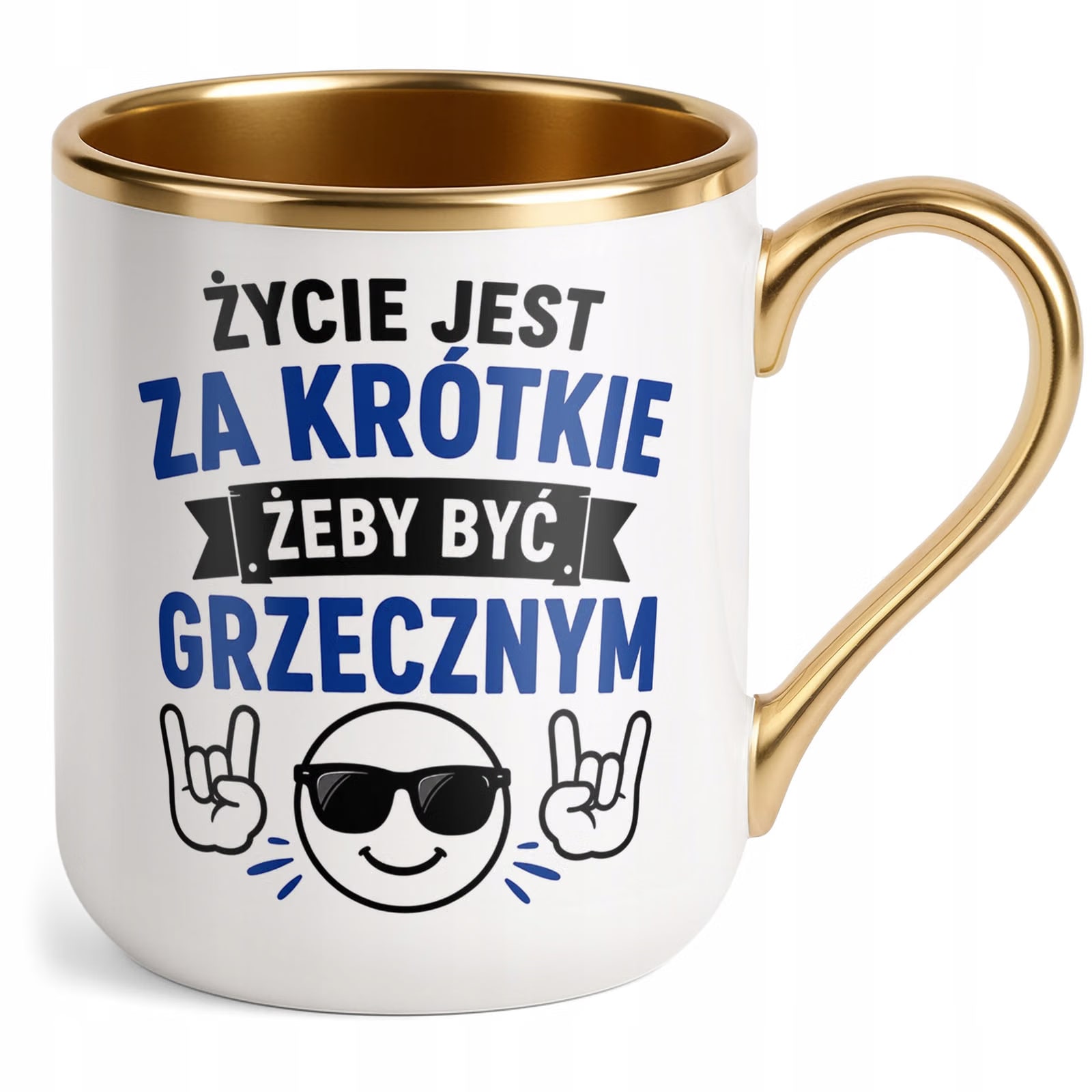 Kubek z nadrukiem Premium Złoty Dzień Chłopaka Mężczyzny Prezent