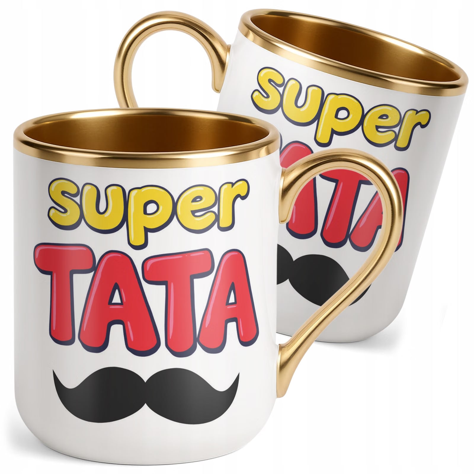 Kubek Premium Złoty Dzień Ojca Dla Taty Super Tata Prezent