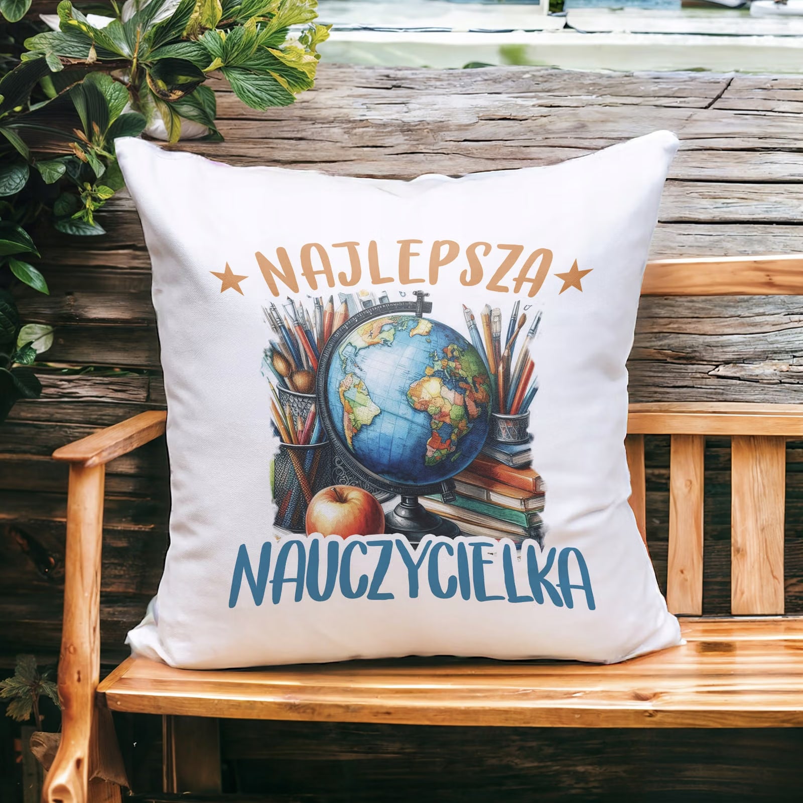 Poduszka Jasiek 38x38cm z Nadrukiem Dzień Nauczyciela Prezent Upominek