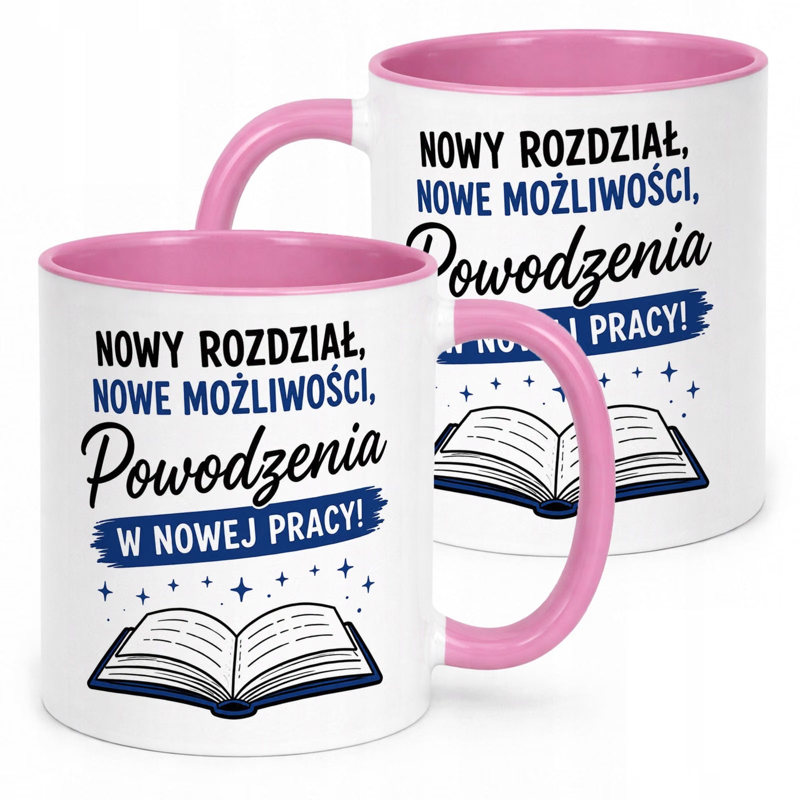 Kubek Różowy z nadrukiem Pożegnanie Odejście z Pracy Upominek Prezent