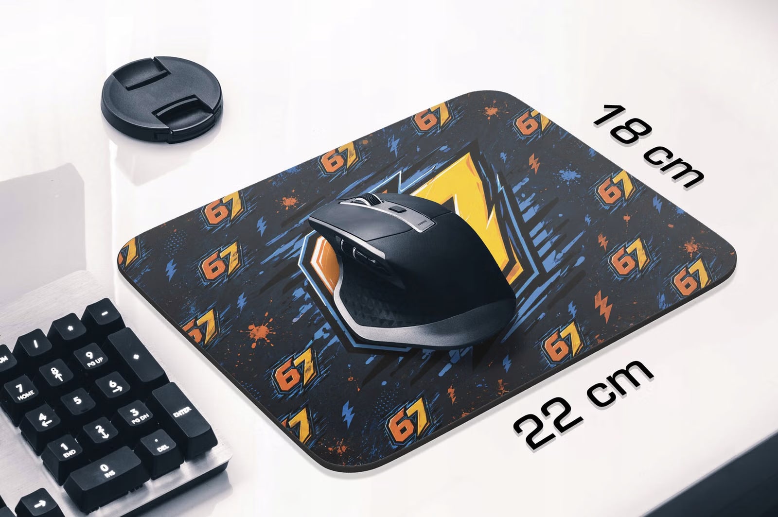 Zestaw Kubek Różowy Podkładka pod mysz z nadrukiem 67 Six Seven