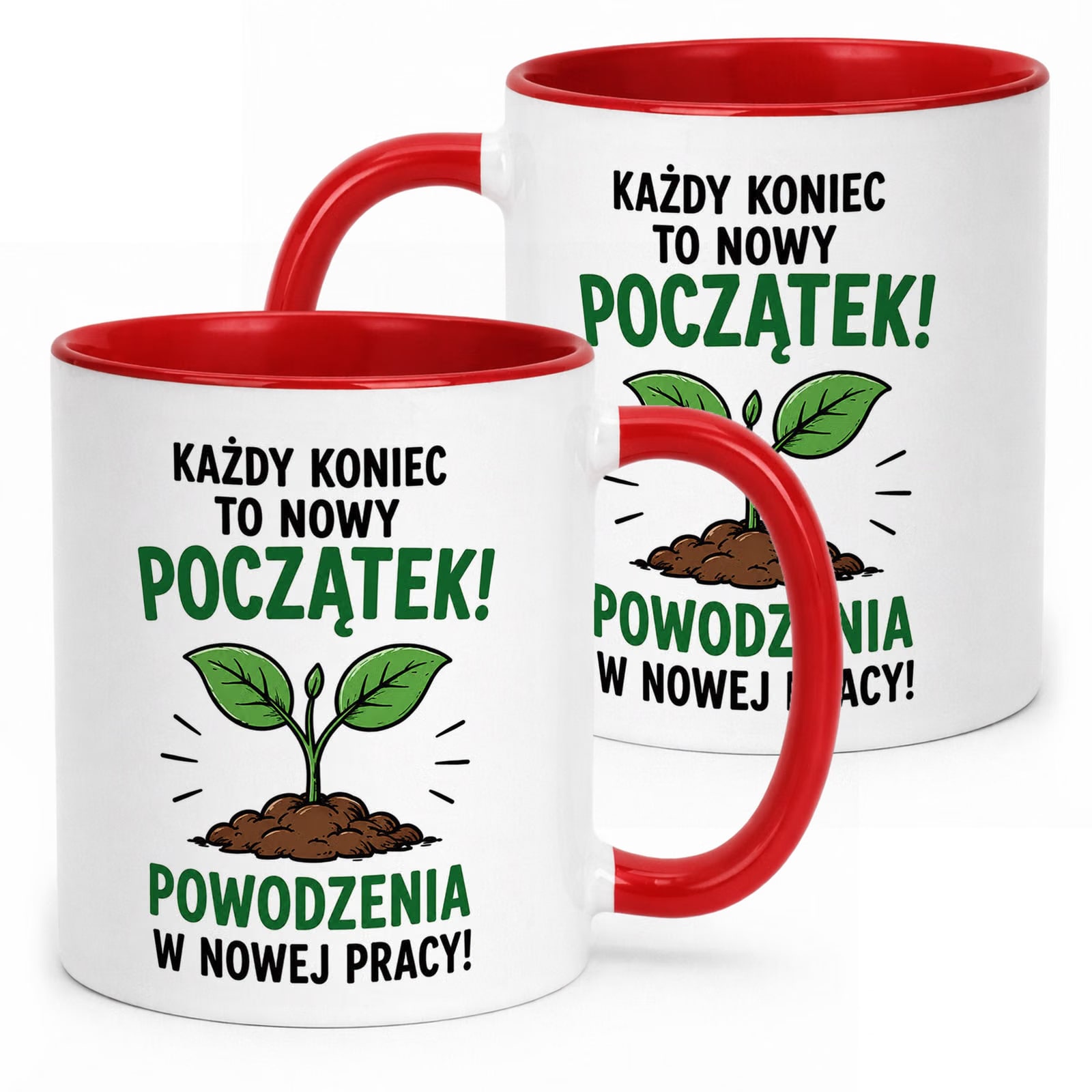 Kubek Czerwony z nadrukiem Pożegnanie Odejście z Pracy Upominek Prezent