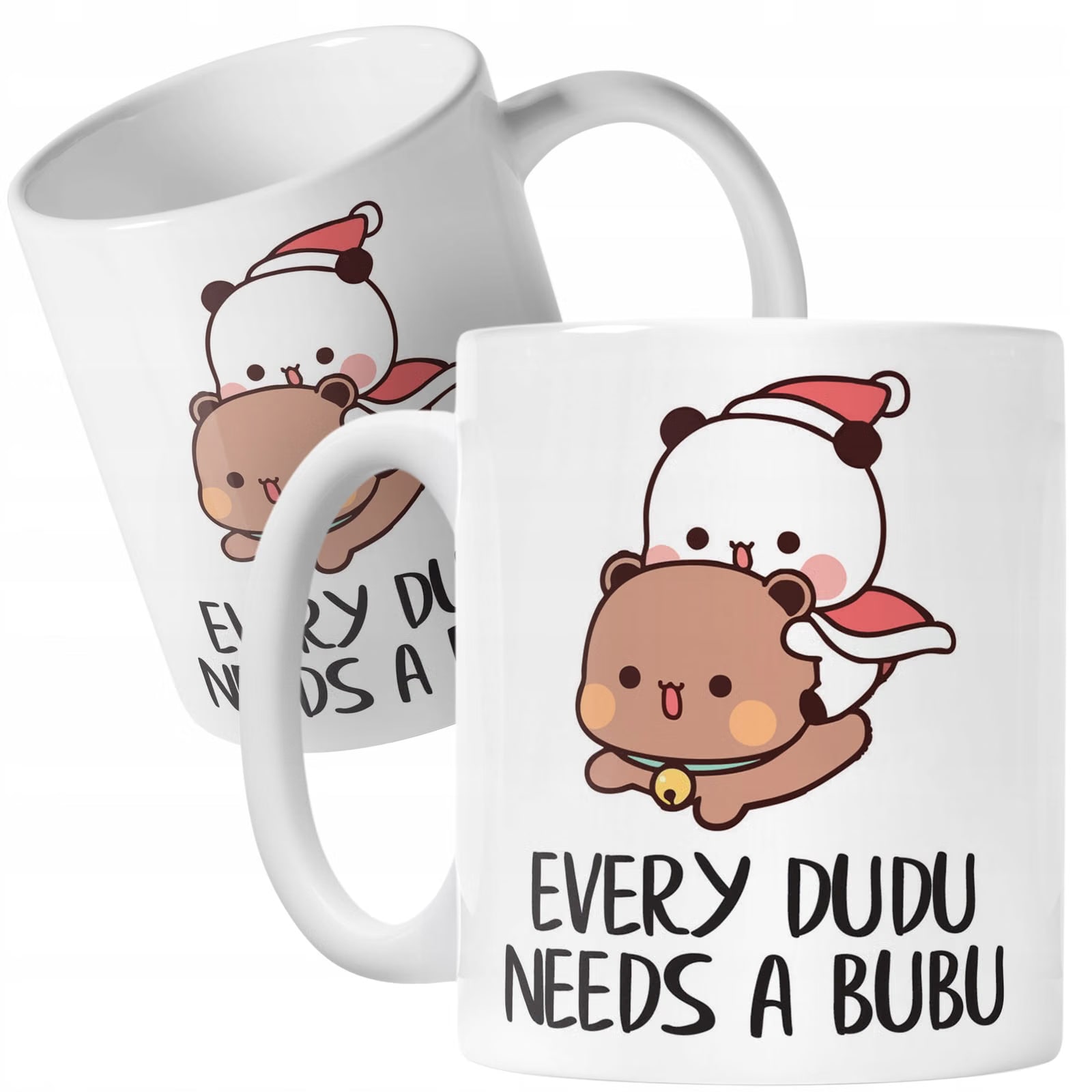 Kubek Biały Boże Narodzenie Mikołajki Święta Bubu i Dudu Prezent