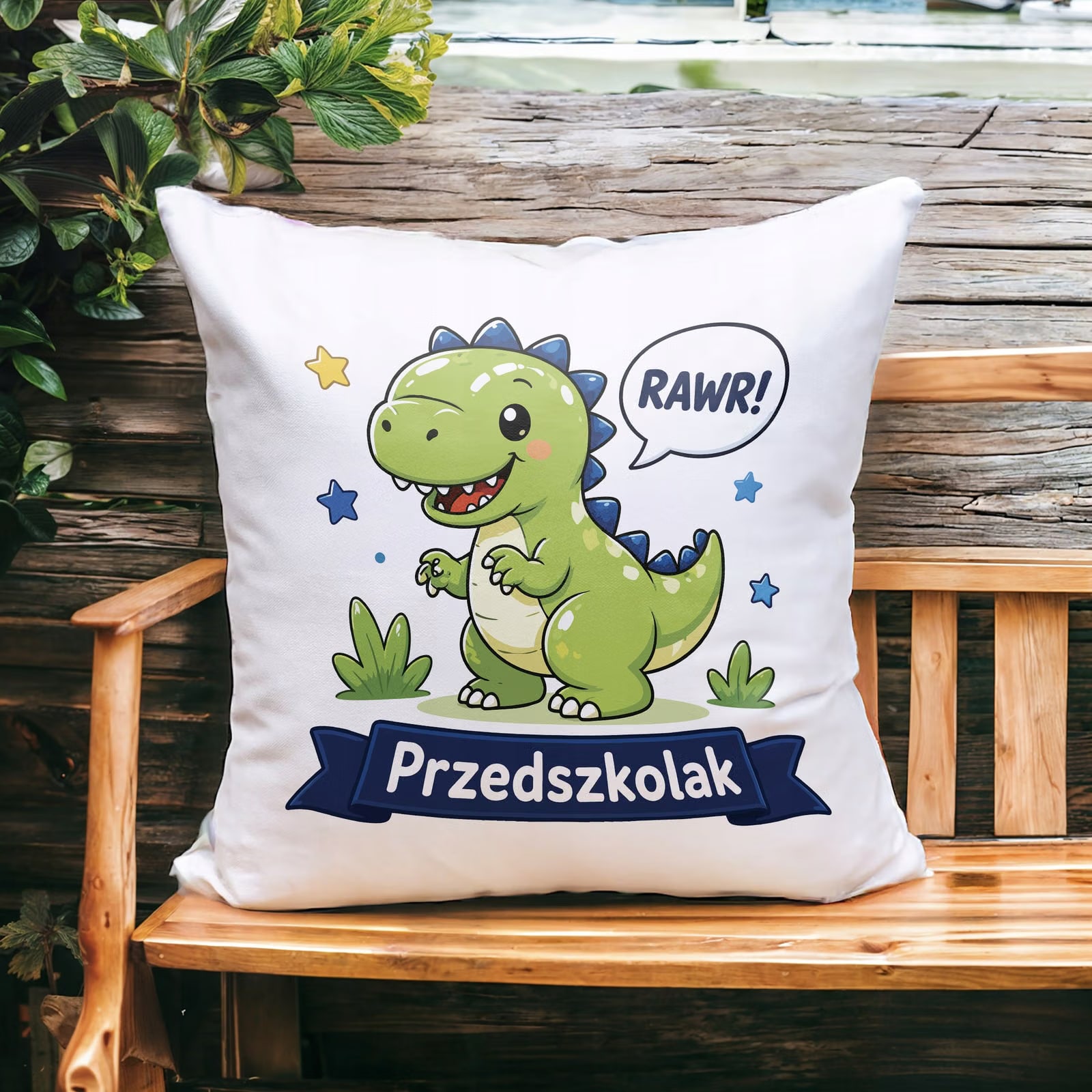 Poduszka Jasiek z nadrukiem 38x38cm Przedszkolak Dla Dzieci Prezent