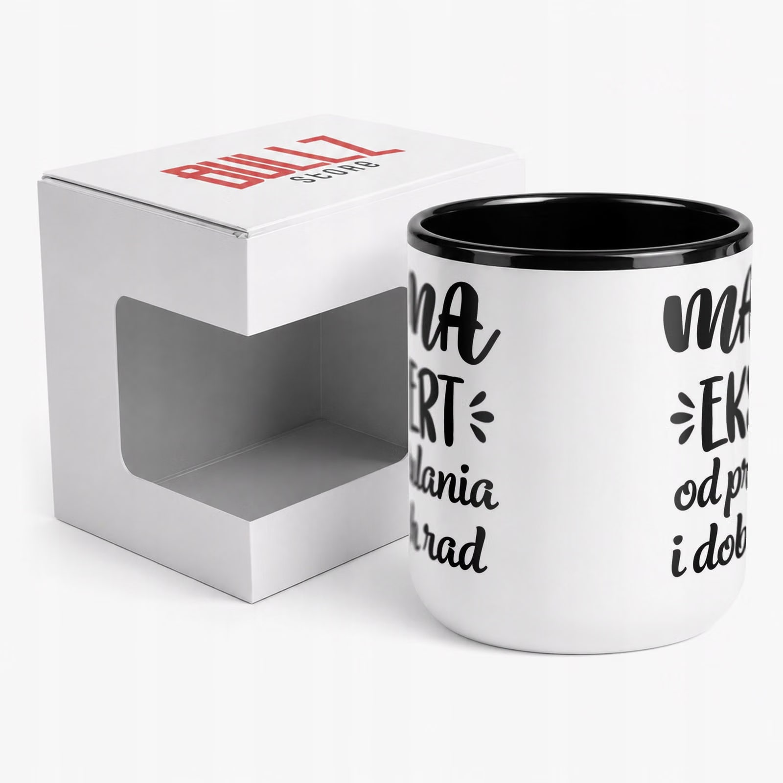 Kubek z nadrukiem Premium Czarny Dla Mamy Dzień Matki Upominek Prezent