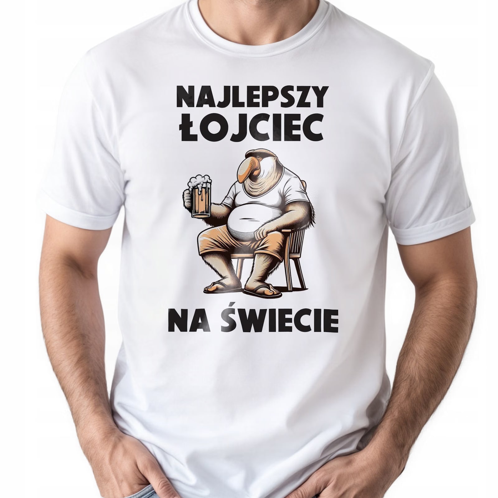Koszulka biała męska Dzień Ojca Dla Taty Prezent