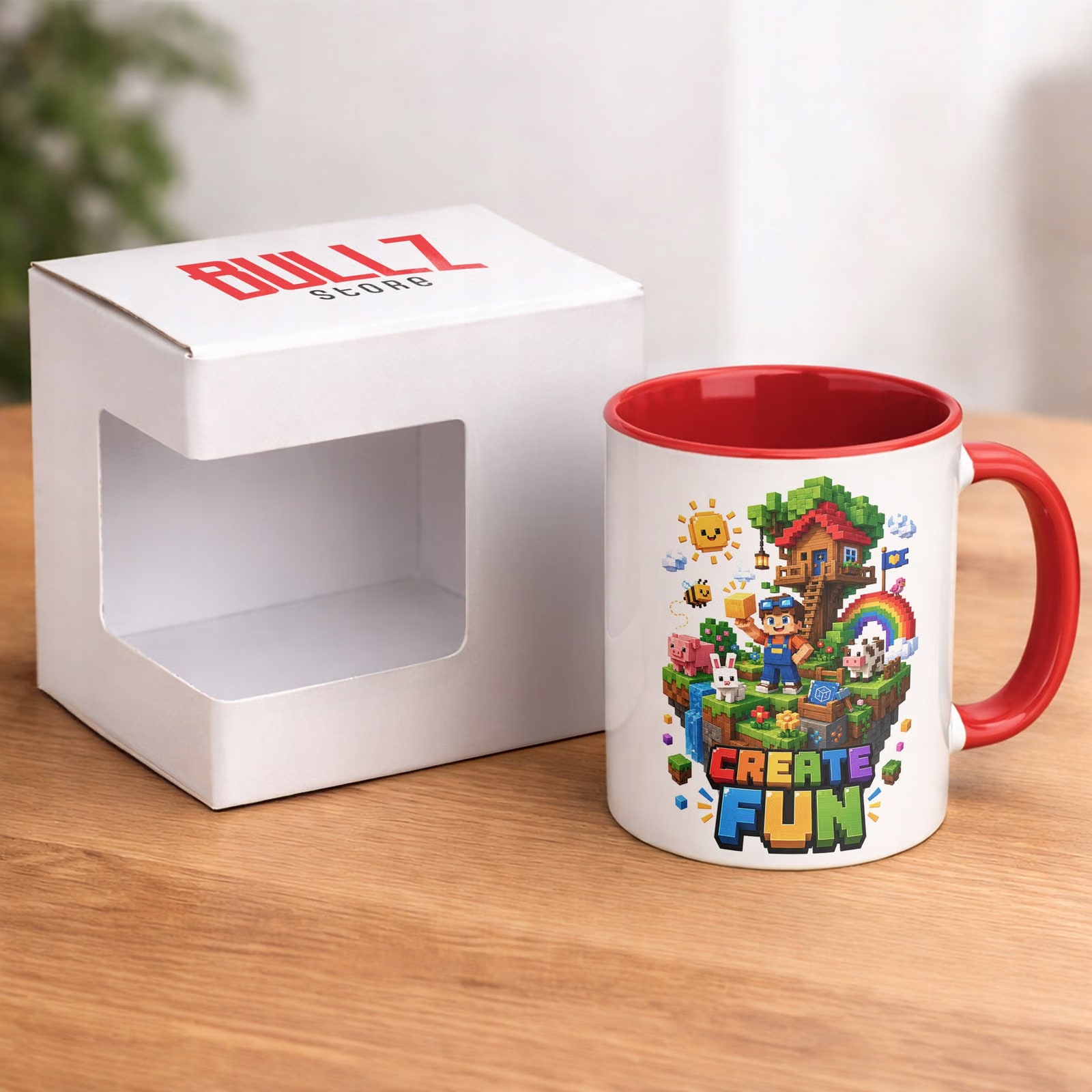 Zestaw Kubek Czerwony Podkładka pod mysz z nadrukiem gra Create Fun