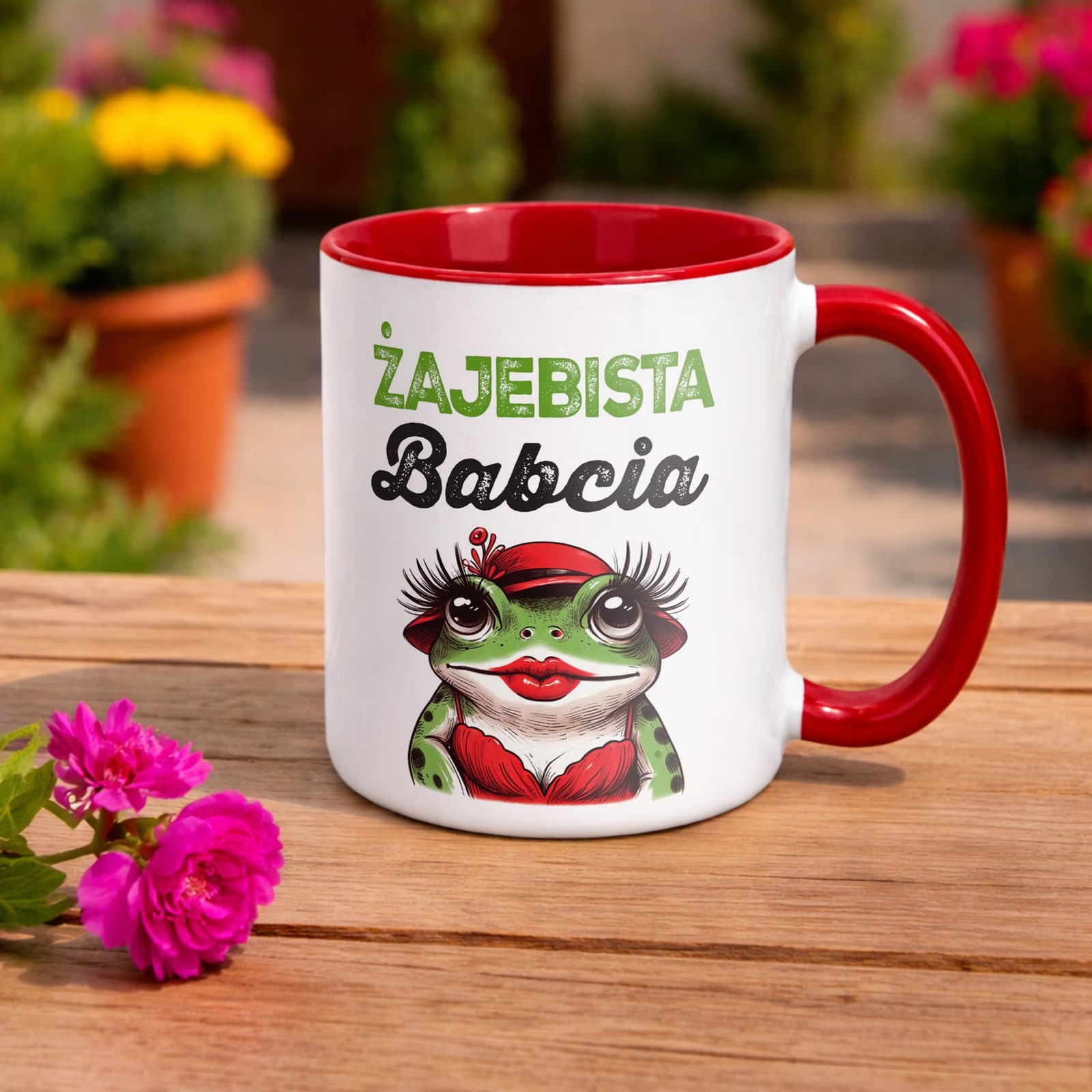 Kubek Czerwony Dzień Babci Dla Babci Prezent Upominek