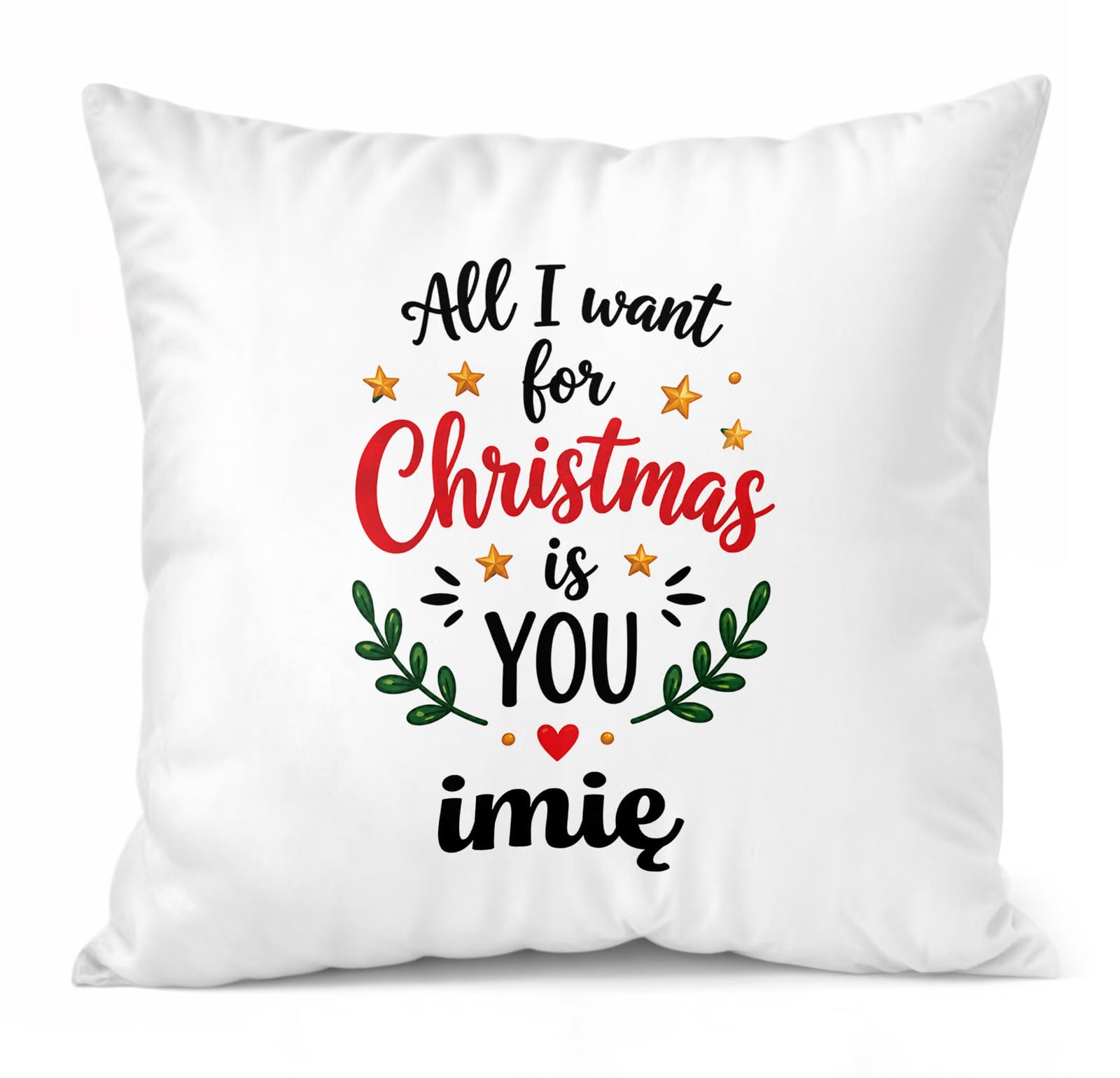 Poduszka Personalizowana 38x38cm z Nadrukiem Świąteczna Mikołajki Prezent