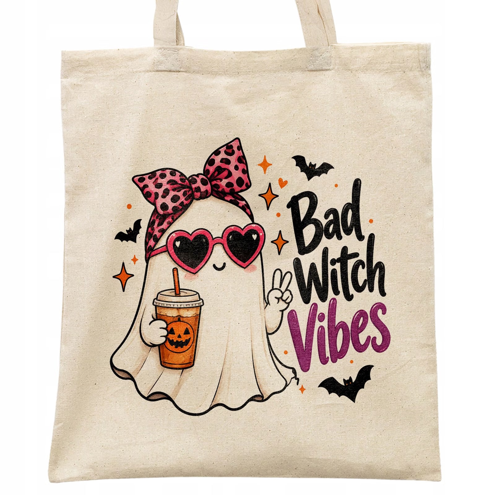 Torba shopper bawełniana halloween na zakupy z nadrukiem prezent