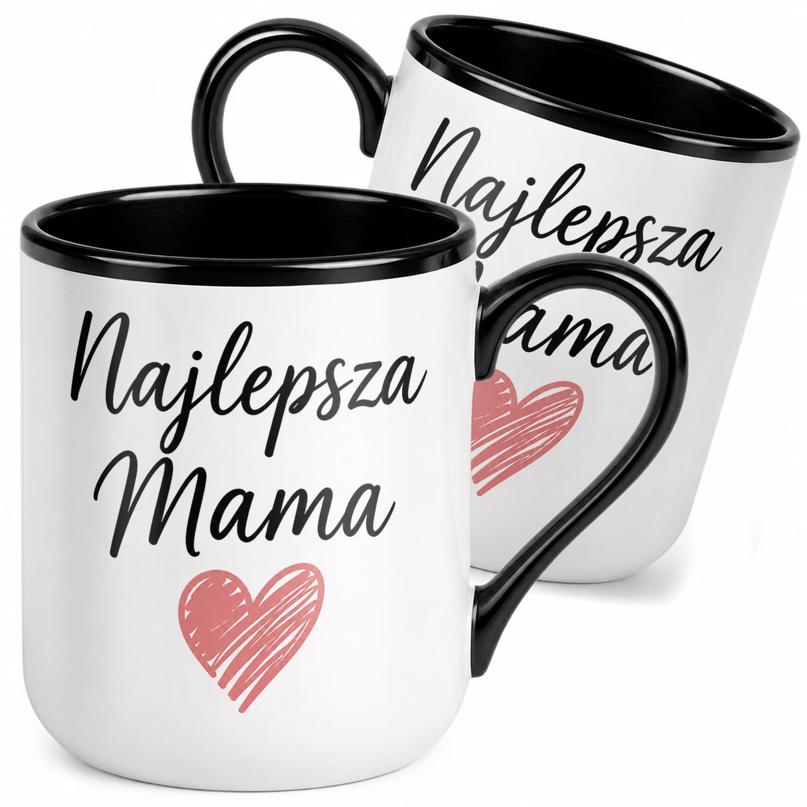 Kubek z nadrukiem Premium Czarny Dla Mamy Dzień Matki Upominek Prezent