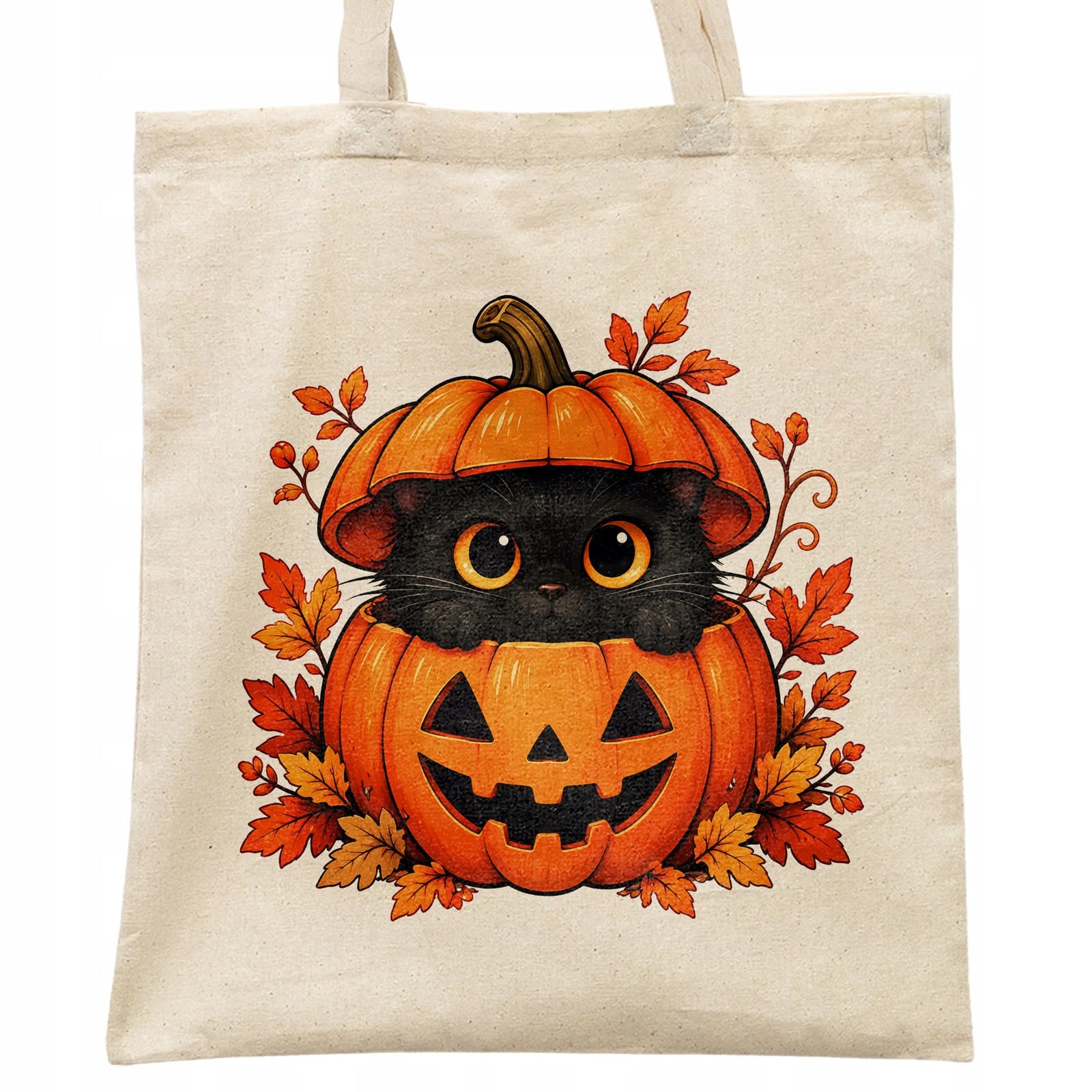 Torba shopper bawełniana halloween na zakupy z nadrukiem prezent