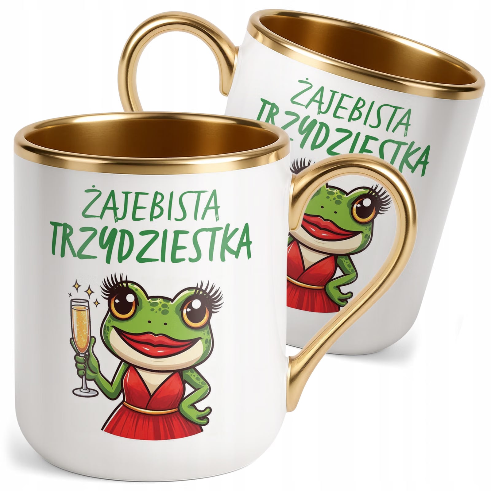 Kubek Premium Złoty Żajebista 30 Dla Kobiety Na Urodziny Prezent