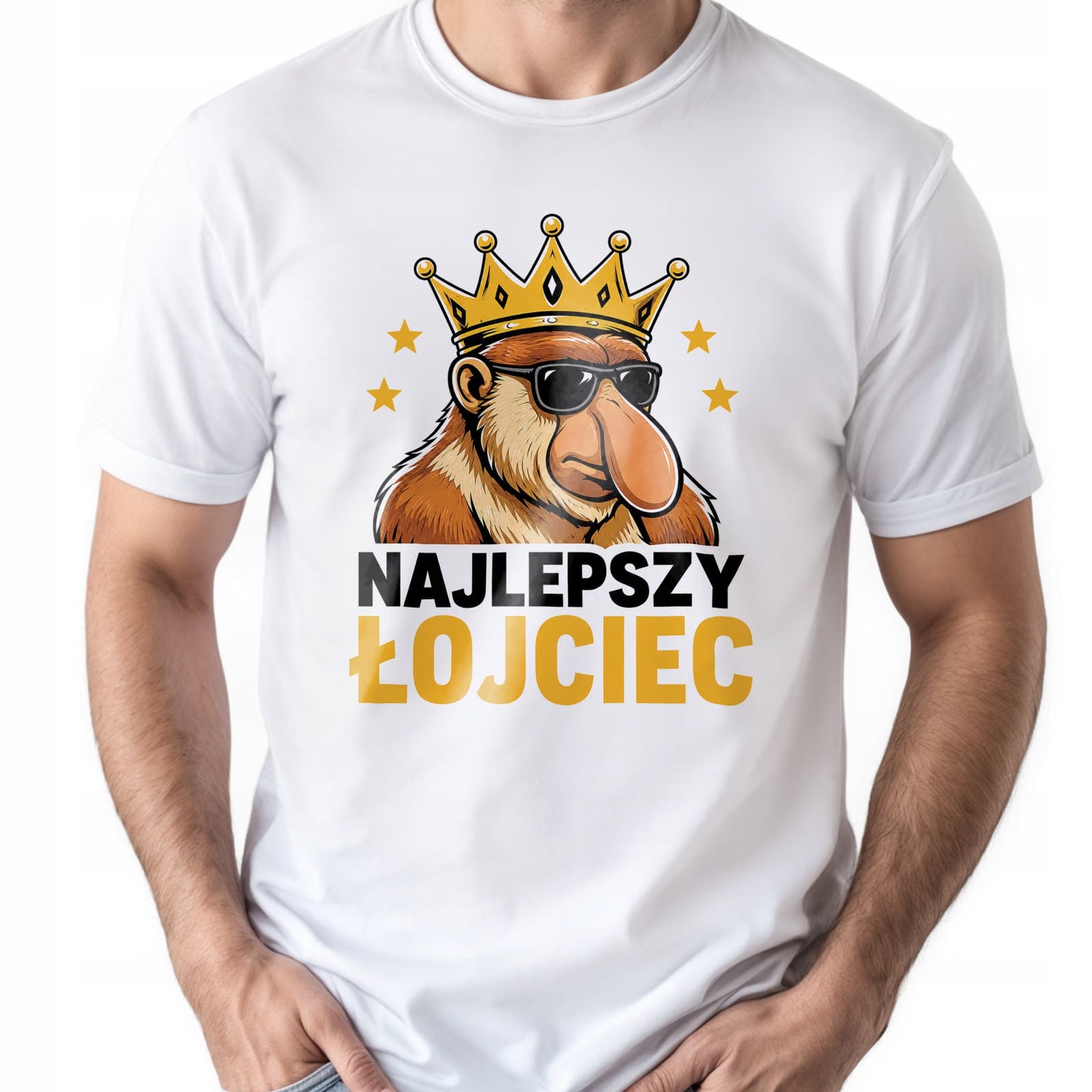 Koszulka biała męska pomysł na prezent dla taty na Dzień Ojca r. 3XL