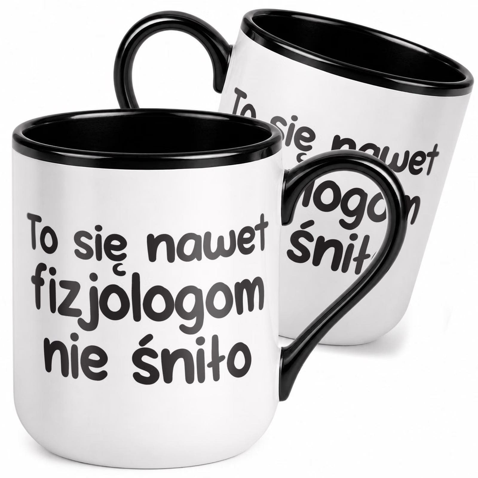 Kubek z nadrukiem Premium Czarny To Się Nawet Fizjologom Nie Śniło Prezent