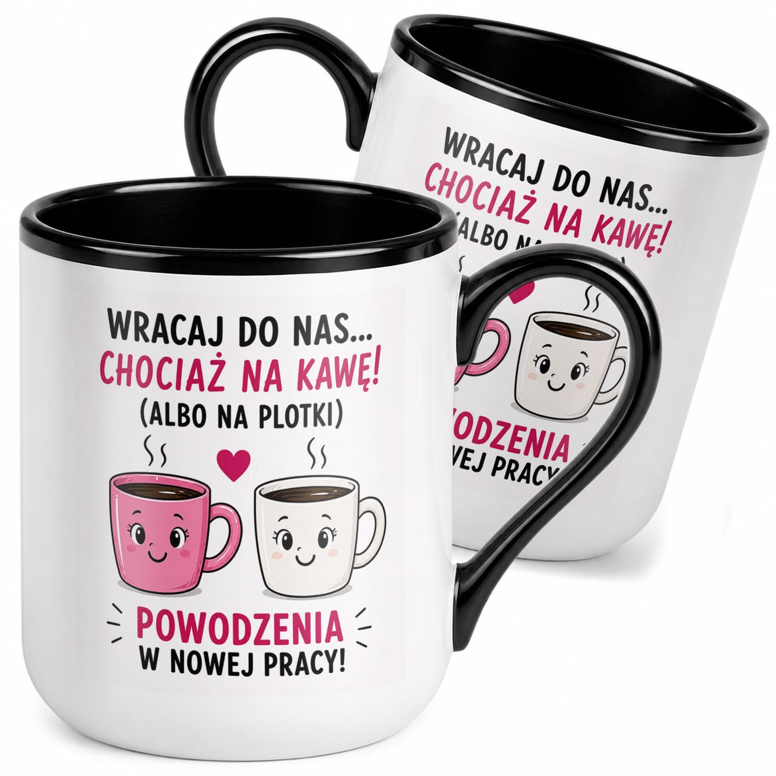 Kubek z nadrukiem Premium Czarny Pożegnanie Odejście z Pracy Prezent