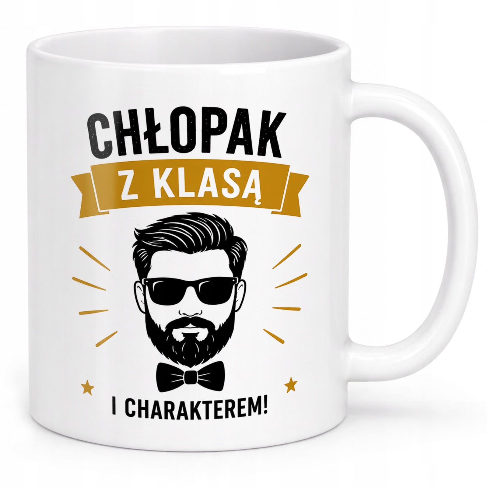 Biały Kubek z nadrukiem Dzień Chłopaka Dla Mężczyzny Upominek Prezent