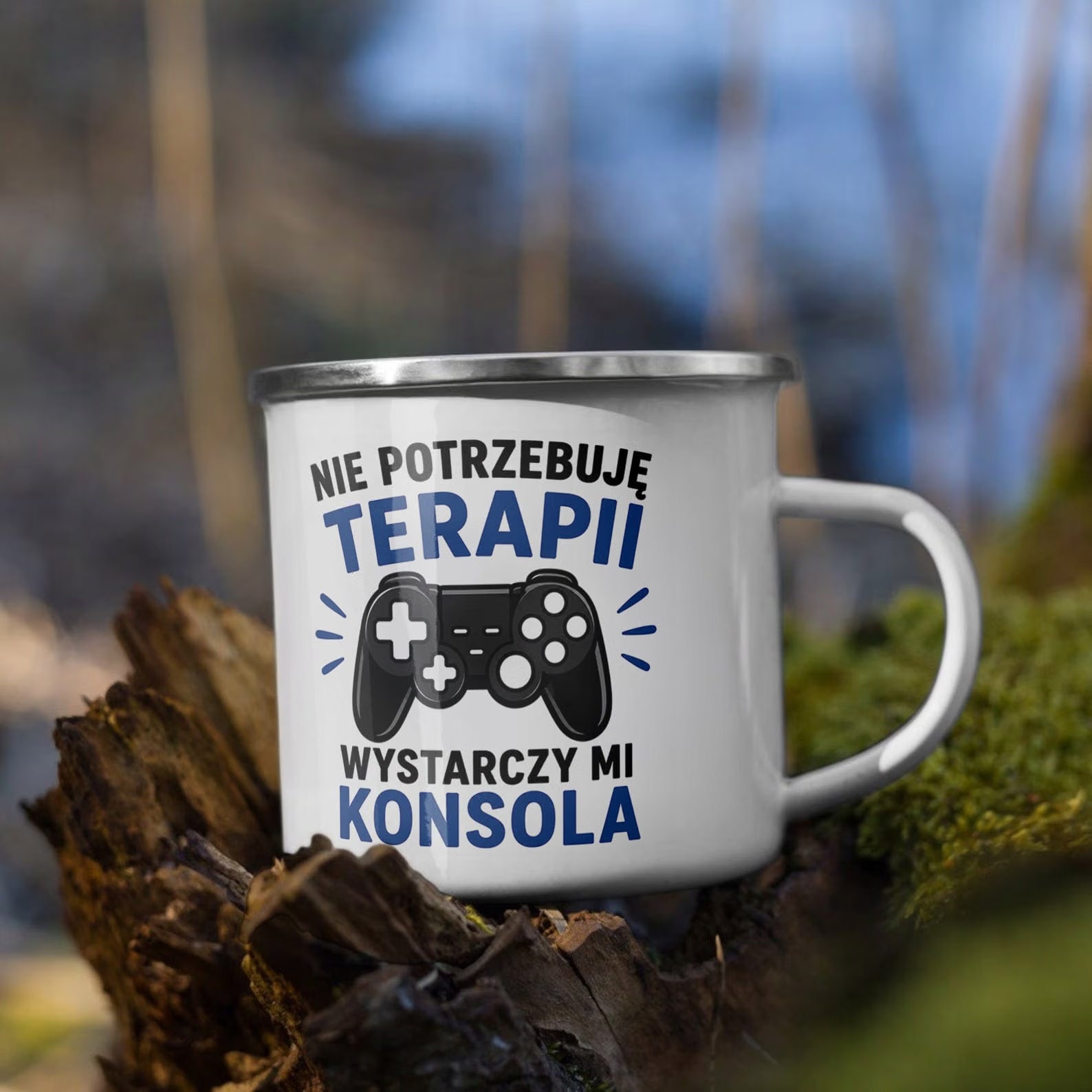 Zestaw Kubek Emaliowany Poduszka Dzień Chłopaka Z Nadrukiem