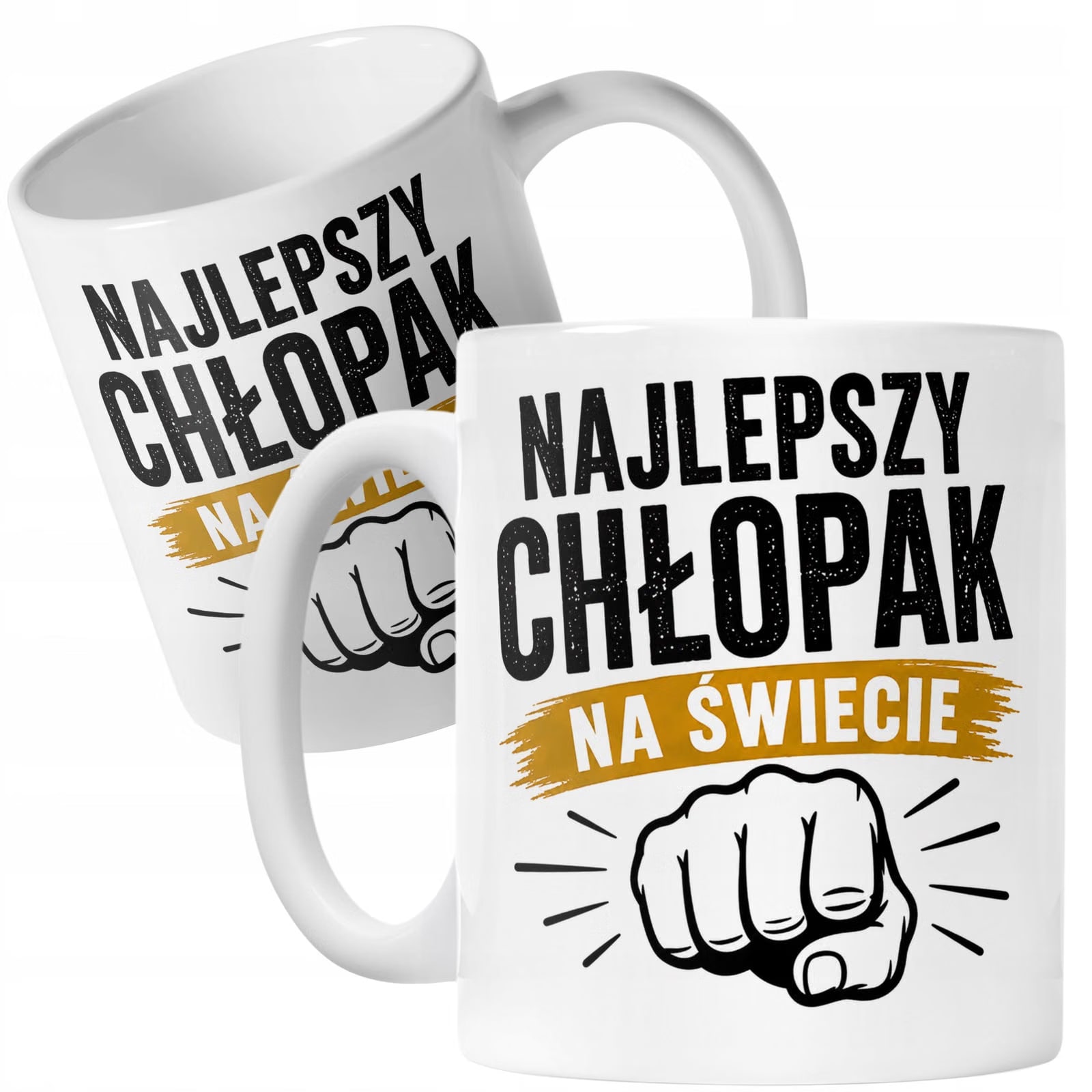 Biały Kubek z nadrukiem Dzień Chłopaka Dla Mężczyzny Upominek Prezent