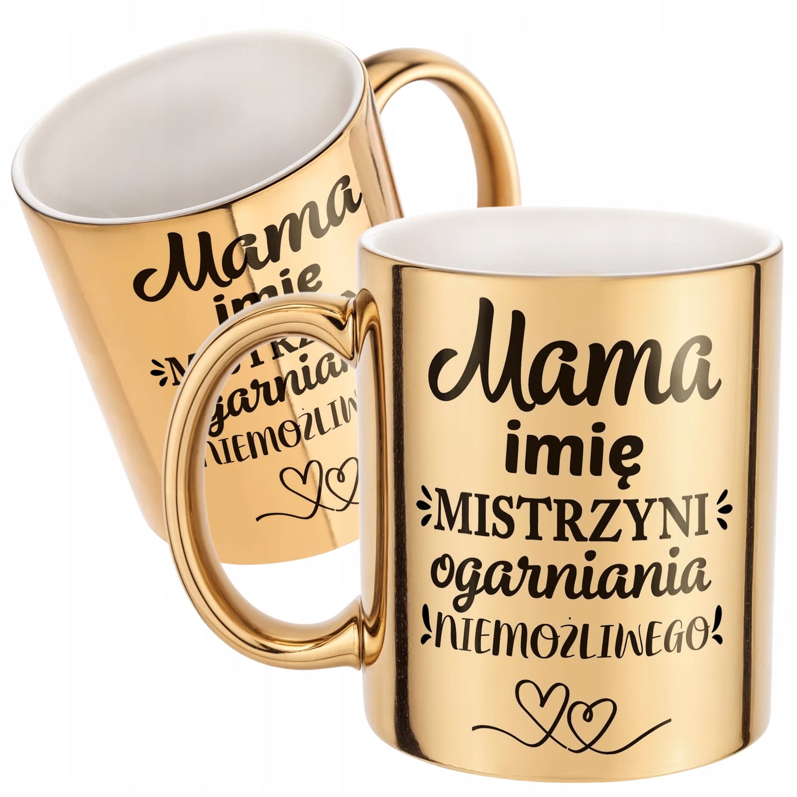 Złoty Kubek ceramiczny Personalizowany Dzień Matki Dla Mamy Prezent