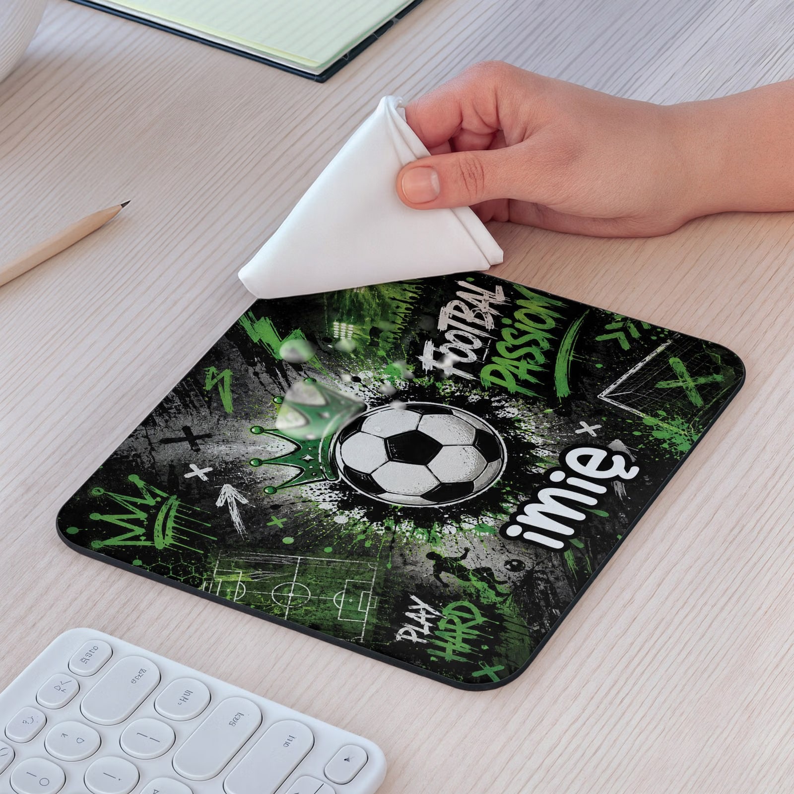 Podkładka pod mysz personalizowana z nadrukiem Piłka nożna dla graczy