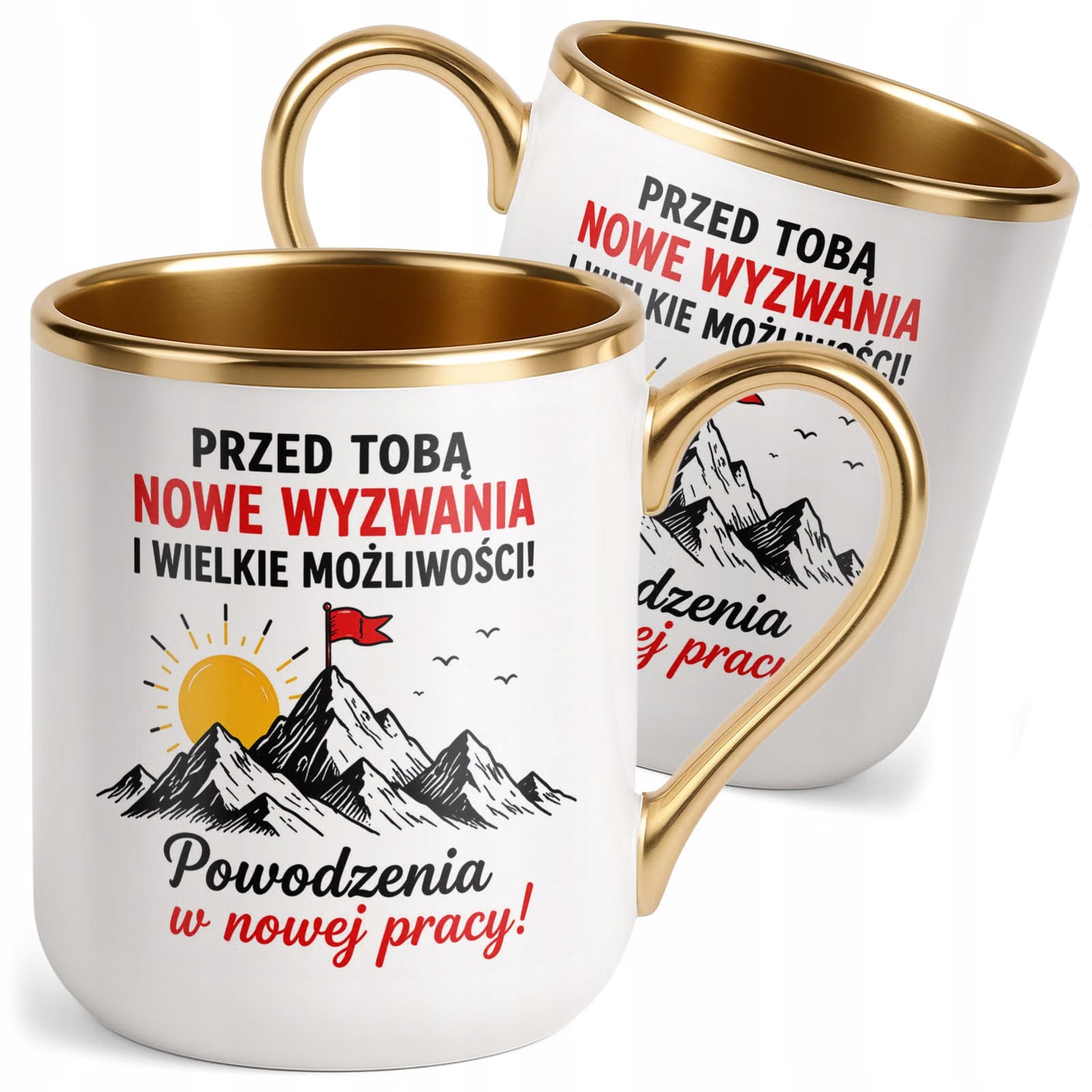 Kubek z nadrukiem Premium Złoty Pożegnanie Odejście z Pracy