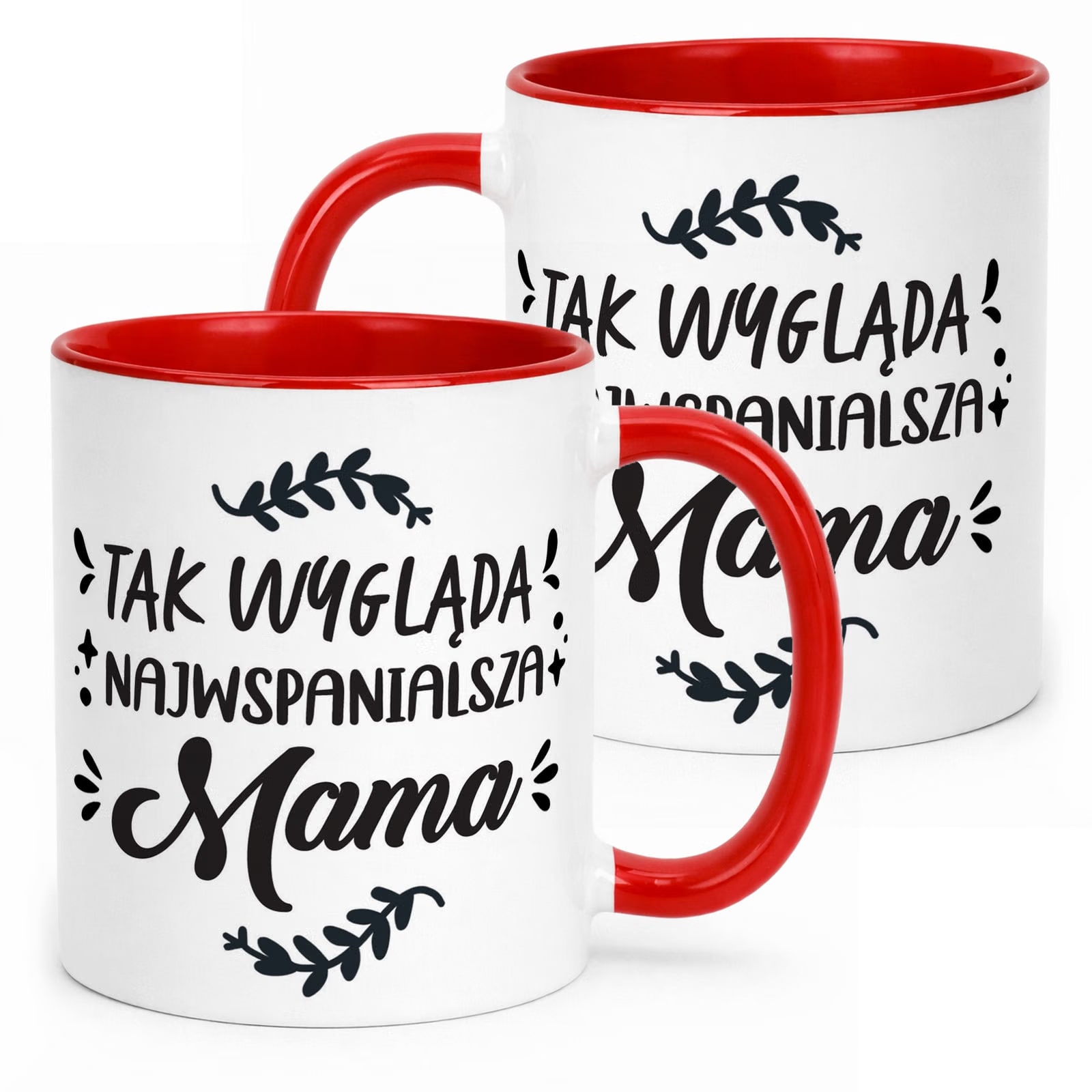 Kubek Czerwony Dzień Matki Dla Mamy Prezent Najwspanialsza Mama