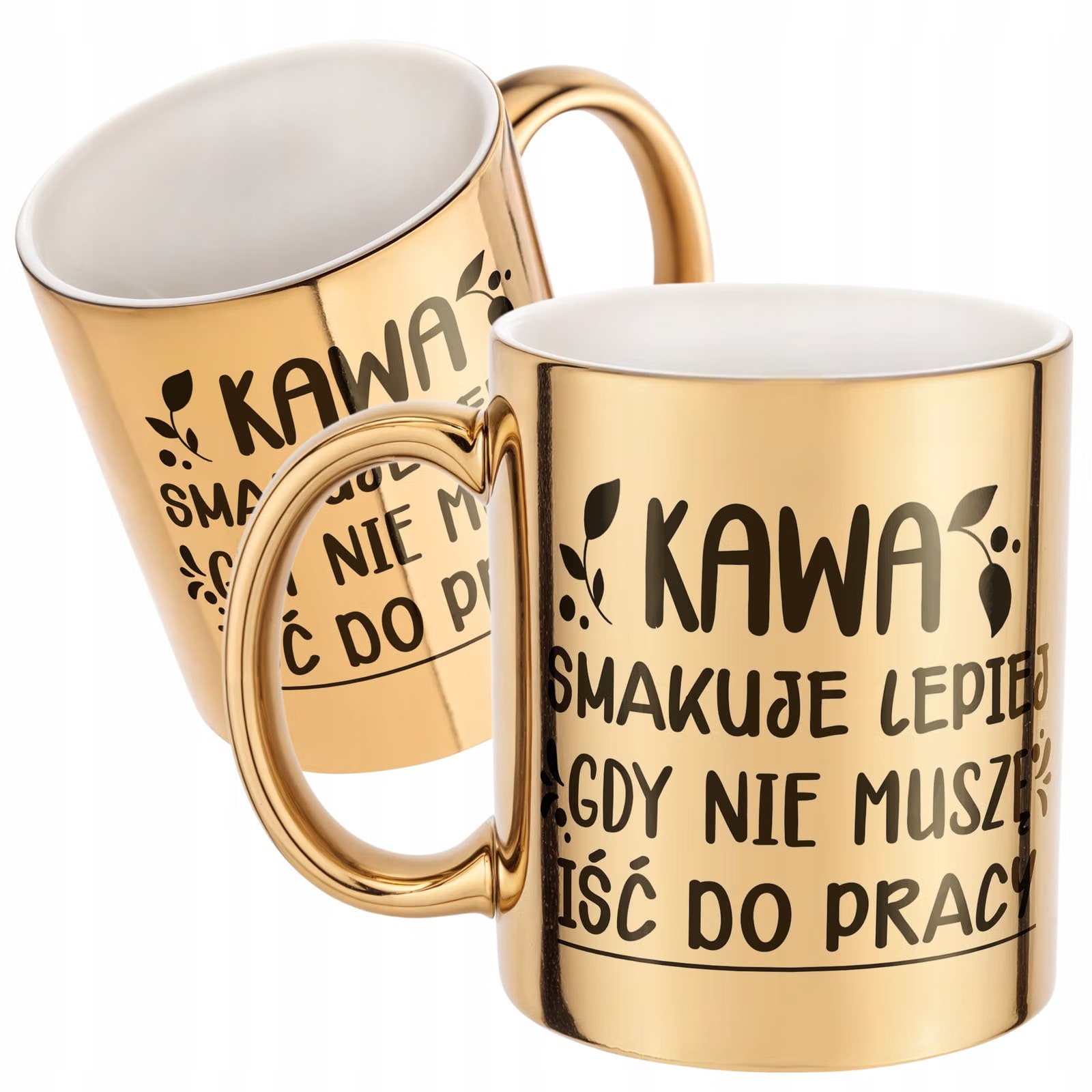 Złoty Kubek ceramiczny z okazji Emerytury Dla Emeryta Emerytki Prezent