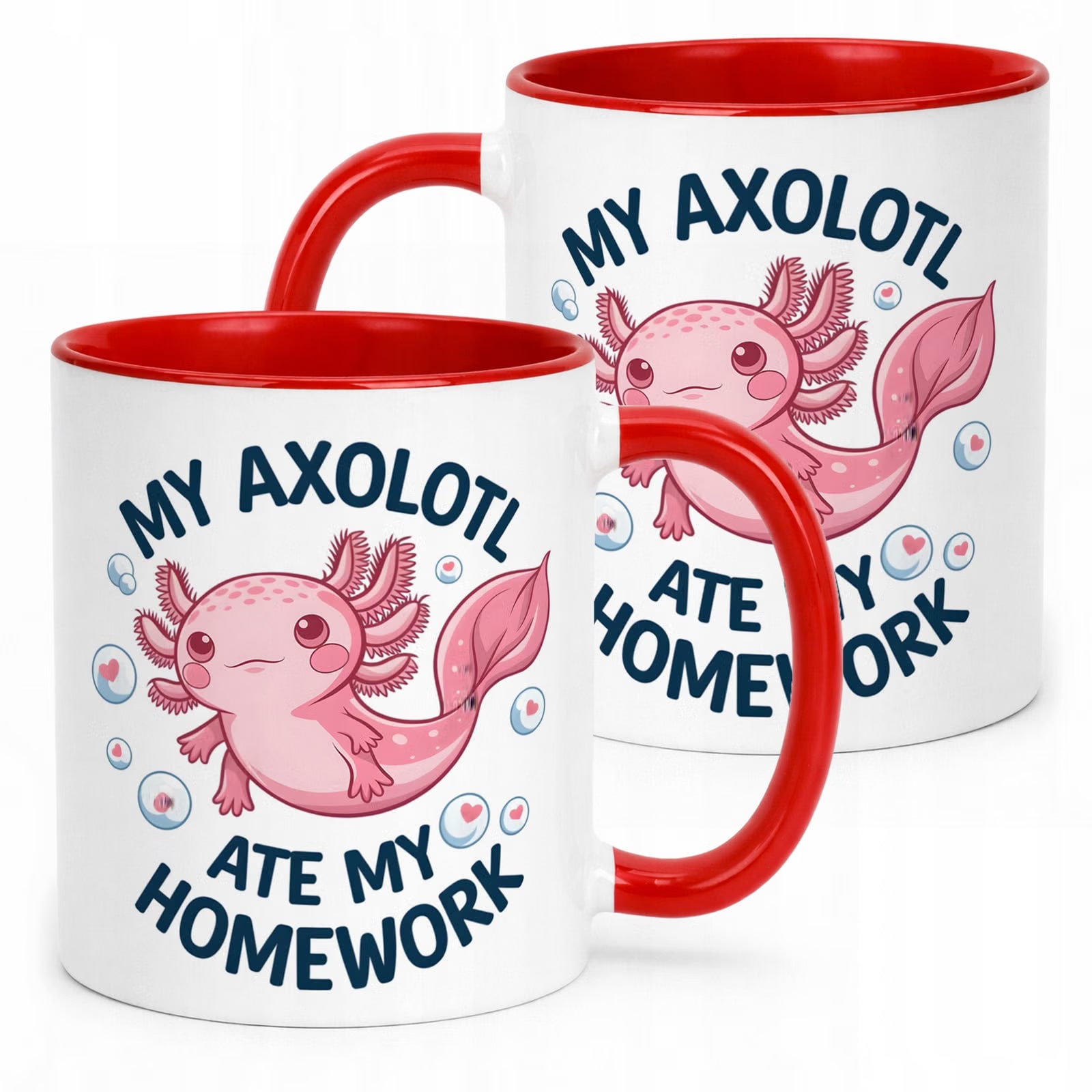 Piękny czerwony kubek dla dzieci Aksolotl Axolotl Zwierzak Viral