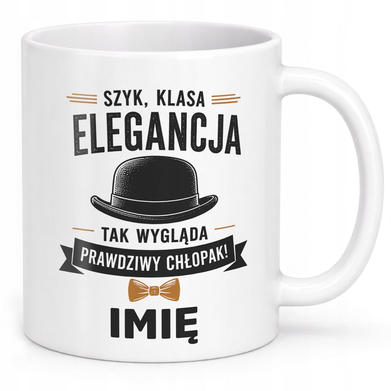 Biały Kubek personalizowany z nadrukiem Dzień Chłopaka Dla Mężczyzny