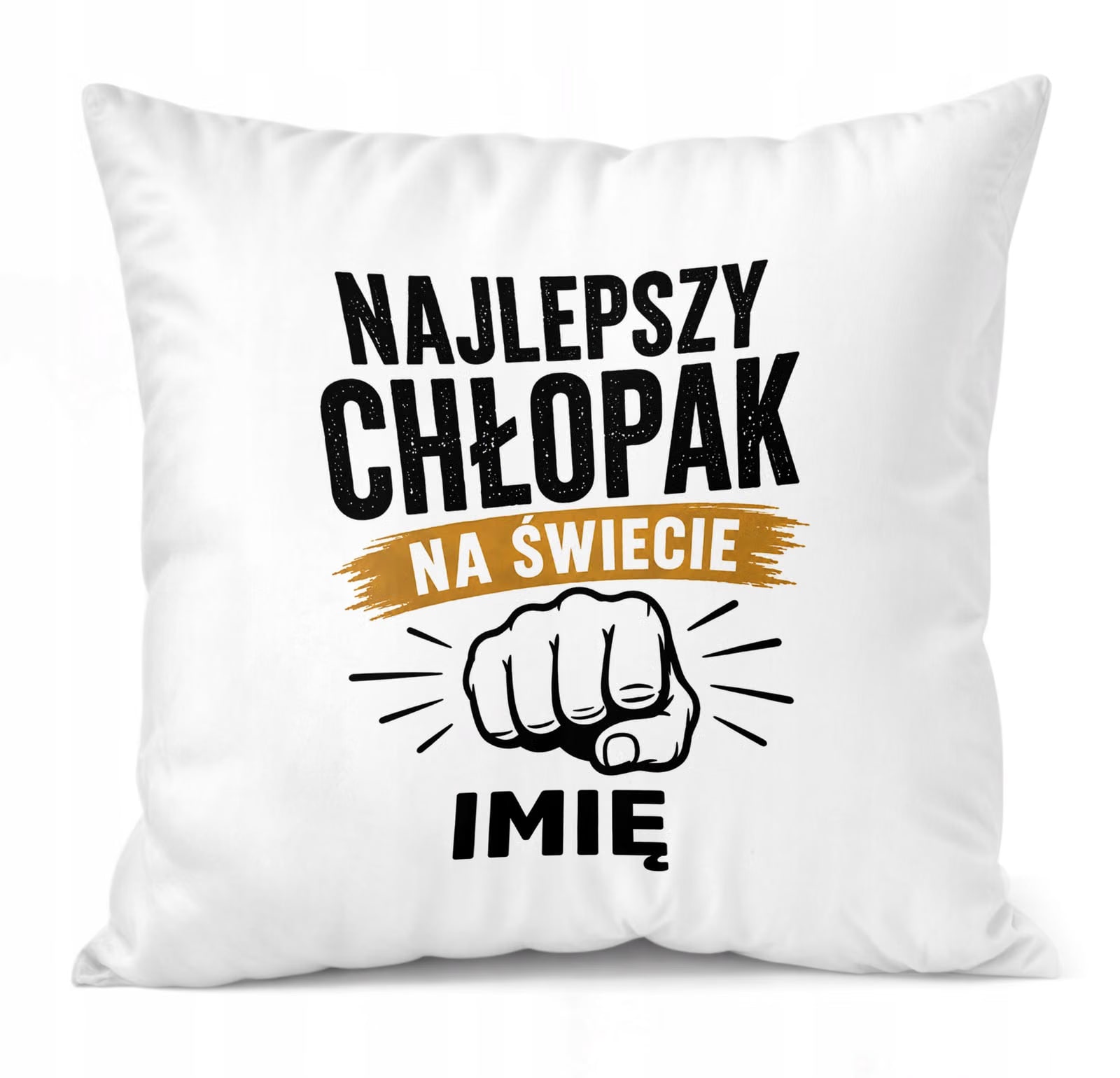 Poduszka Jasiek Personalizowana z nadrukiem Dzień Chłopaka 38x38cm Prezent