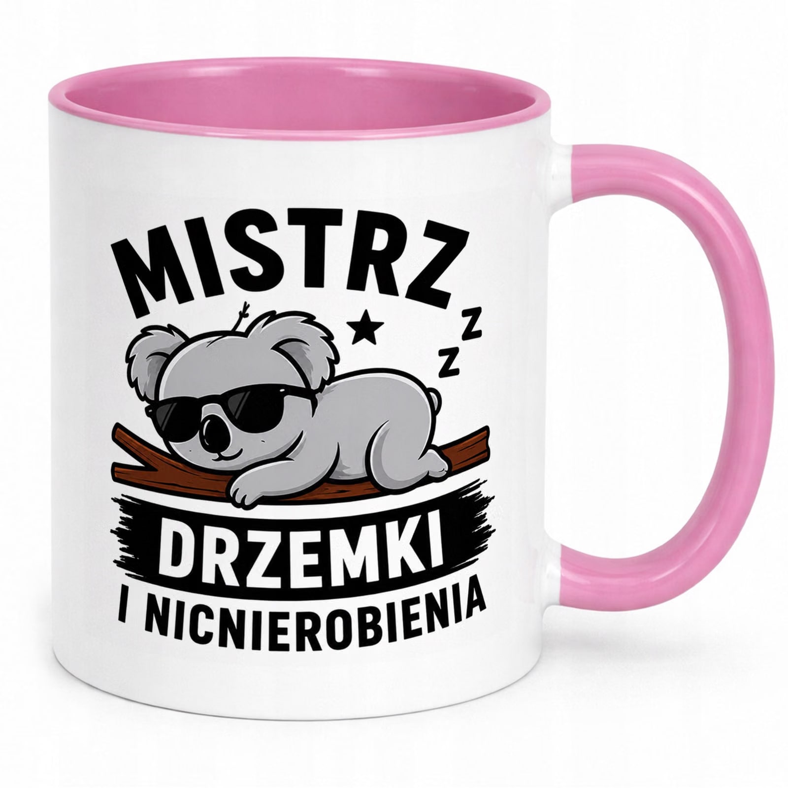 Różowy Kubek z nadrukiem Dzień Chłopaka Mężczyzny Upominek Prezent