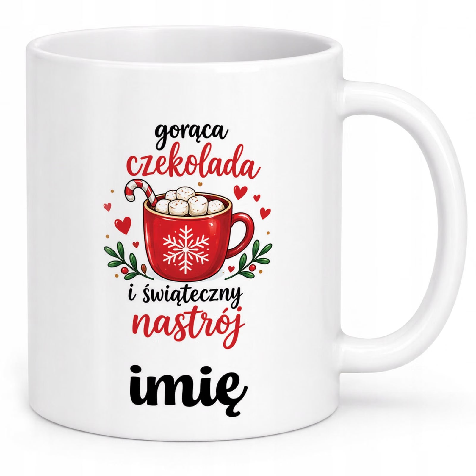 Kubek Biały Personalizowany z Nadrukiem Boże Narodzenie Święta Prezent