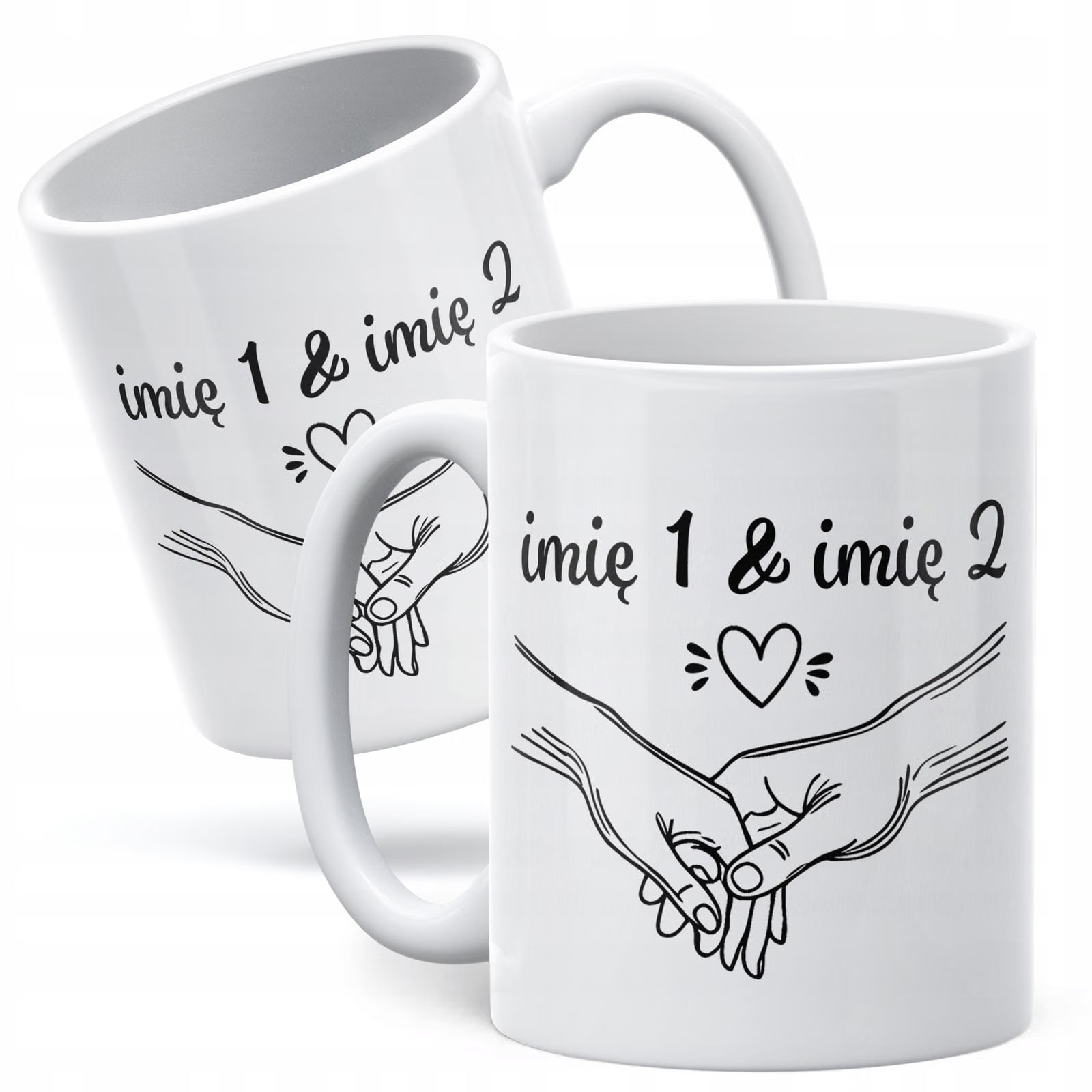 Kubek ceramiczny Personalizowany Walentynki Z imionami Dla Pary Prezent
