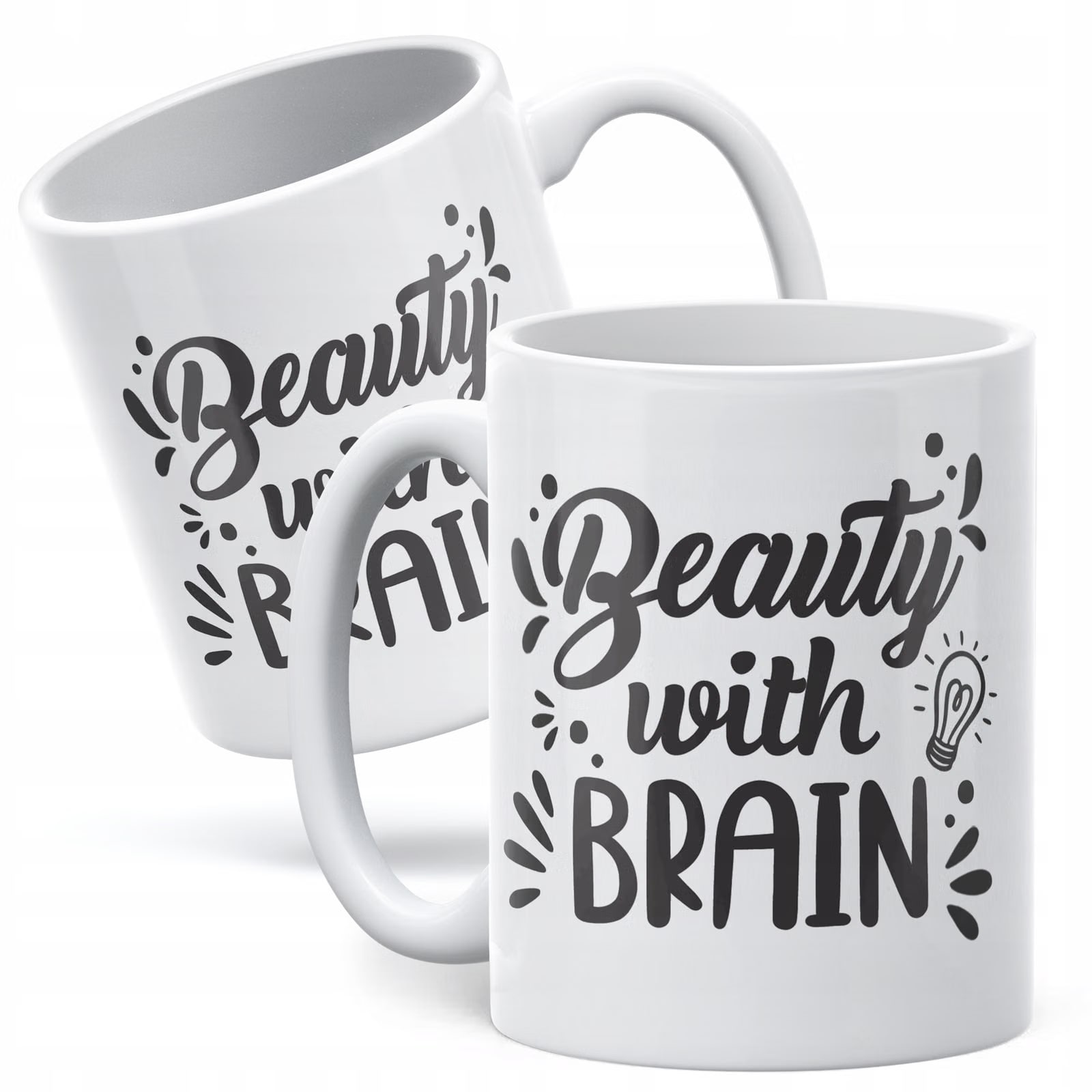 Zestaw Kubek + Torba Dzień Kobiet Prezent Upominek Beauty with Brain