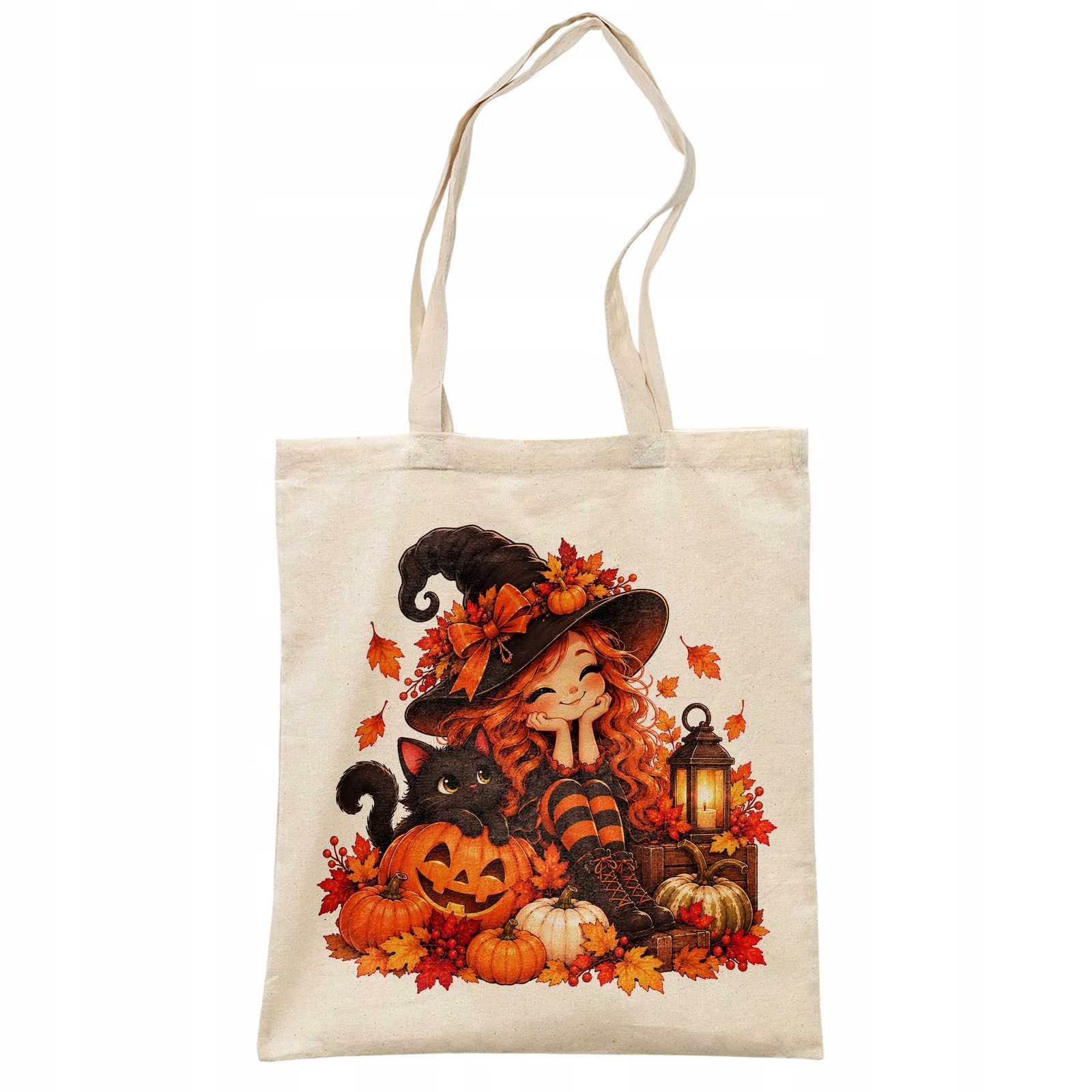 Torba shopper bawełniana halloween na zakupy z nadrukiem prezent