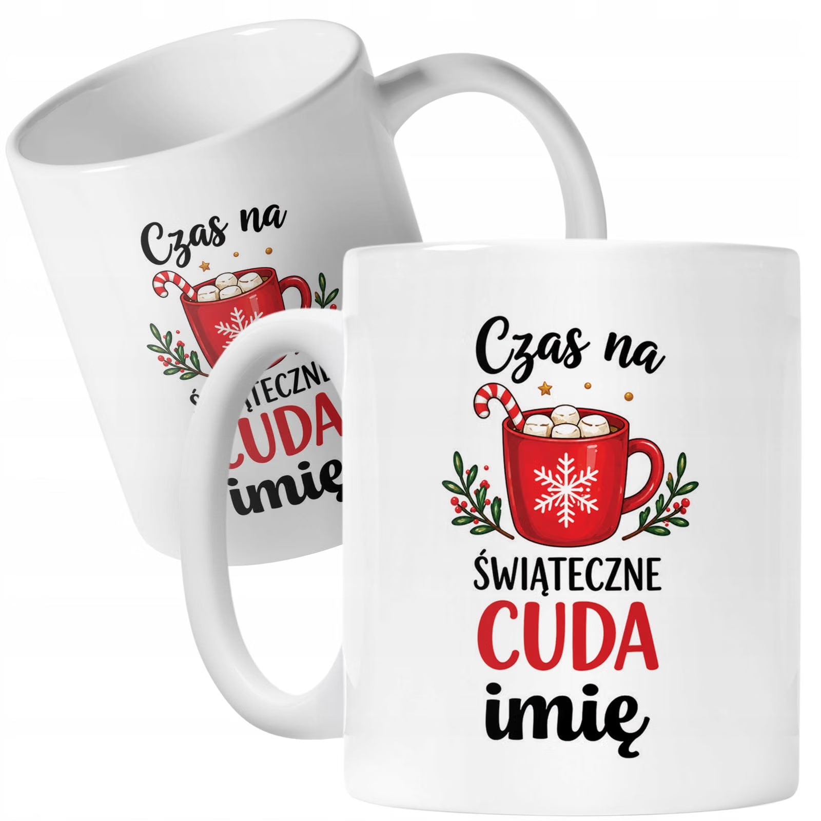 Kubek Biały Personalizowany z Nadrukiem Boże Narodzenie Święta Prezent