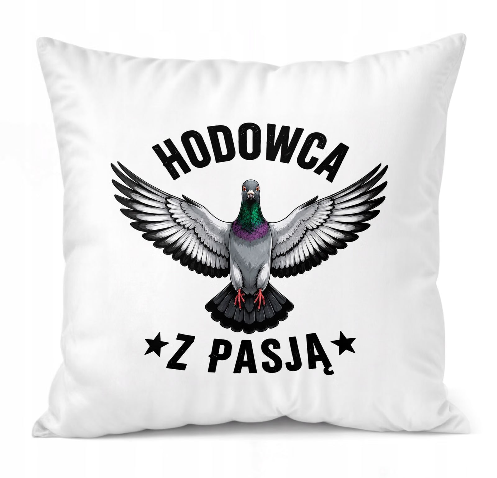 Poduszka Jasiek 38x38cm z Nadrukiem Dla Gołębiarza Hodowcy Gołębi Prezent
