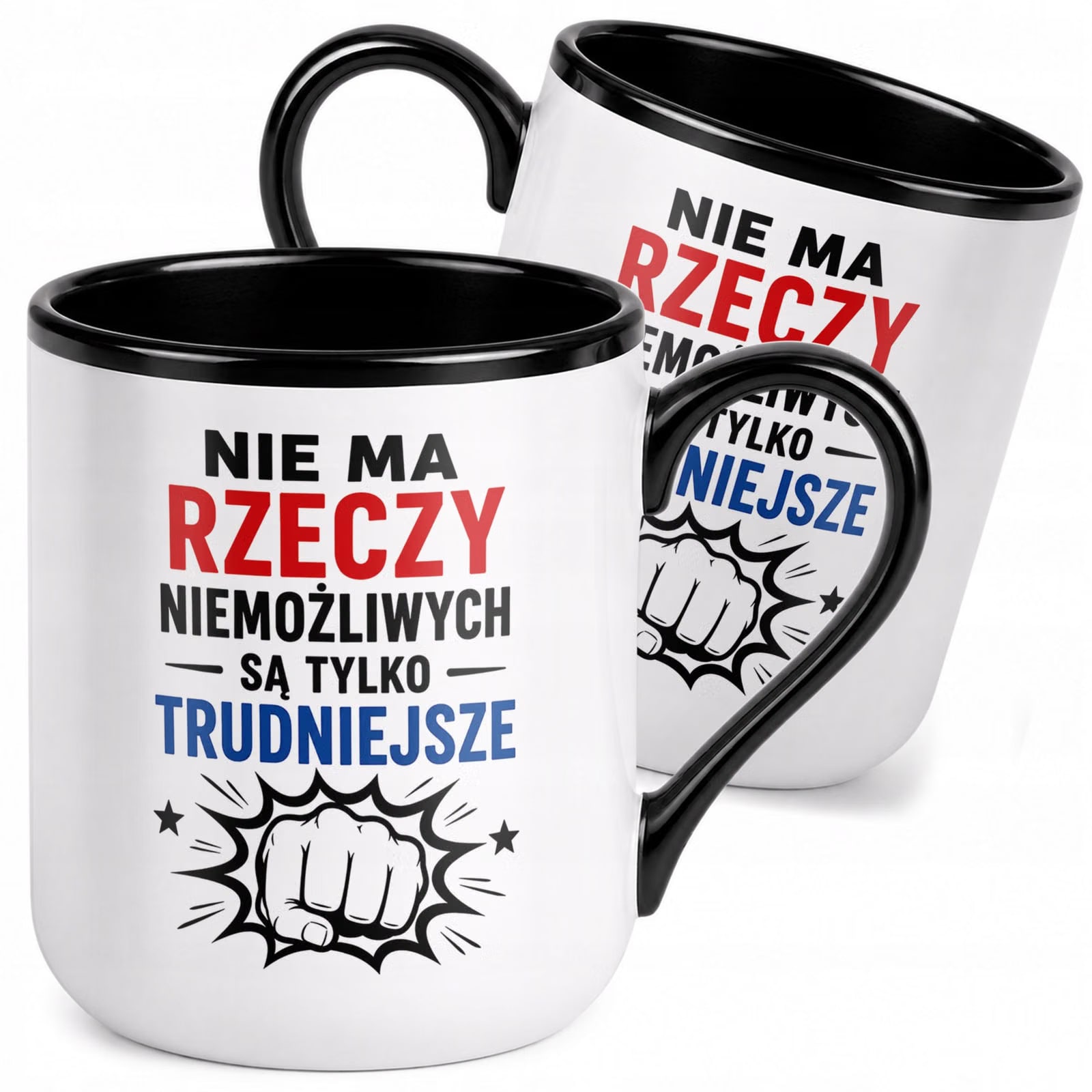 Kubek z nadrukiem Premium Czarny Dzień Chłopaka Dla Mężczyzny Prezent