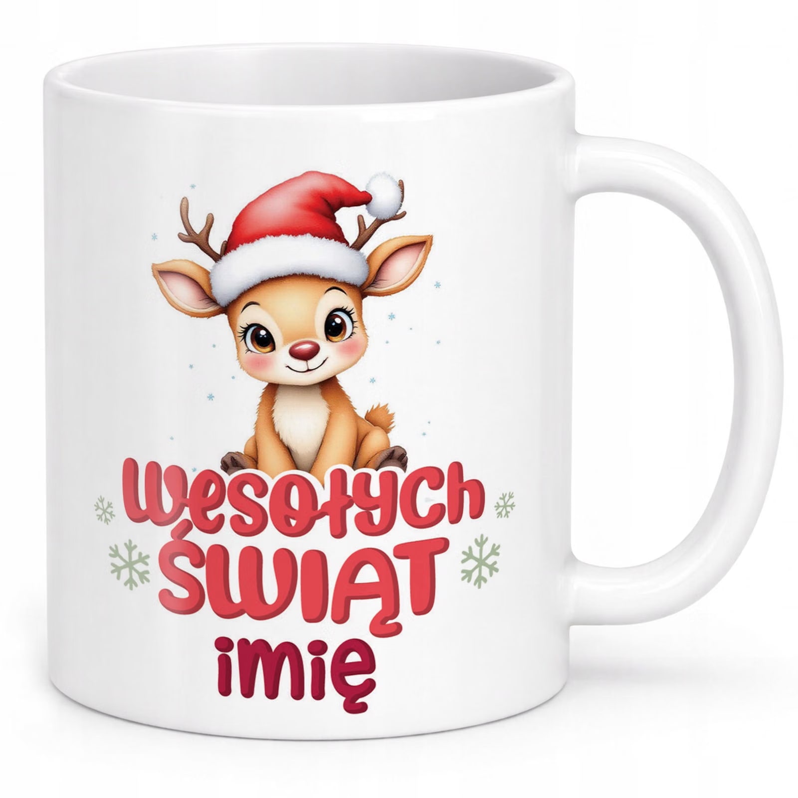 Kubek Biały Personalizowany z Nadrukiem Boże Narodzenie Święta Prezent