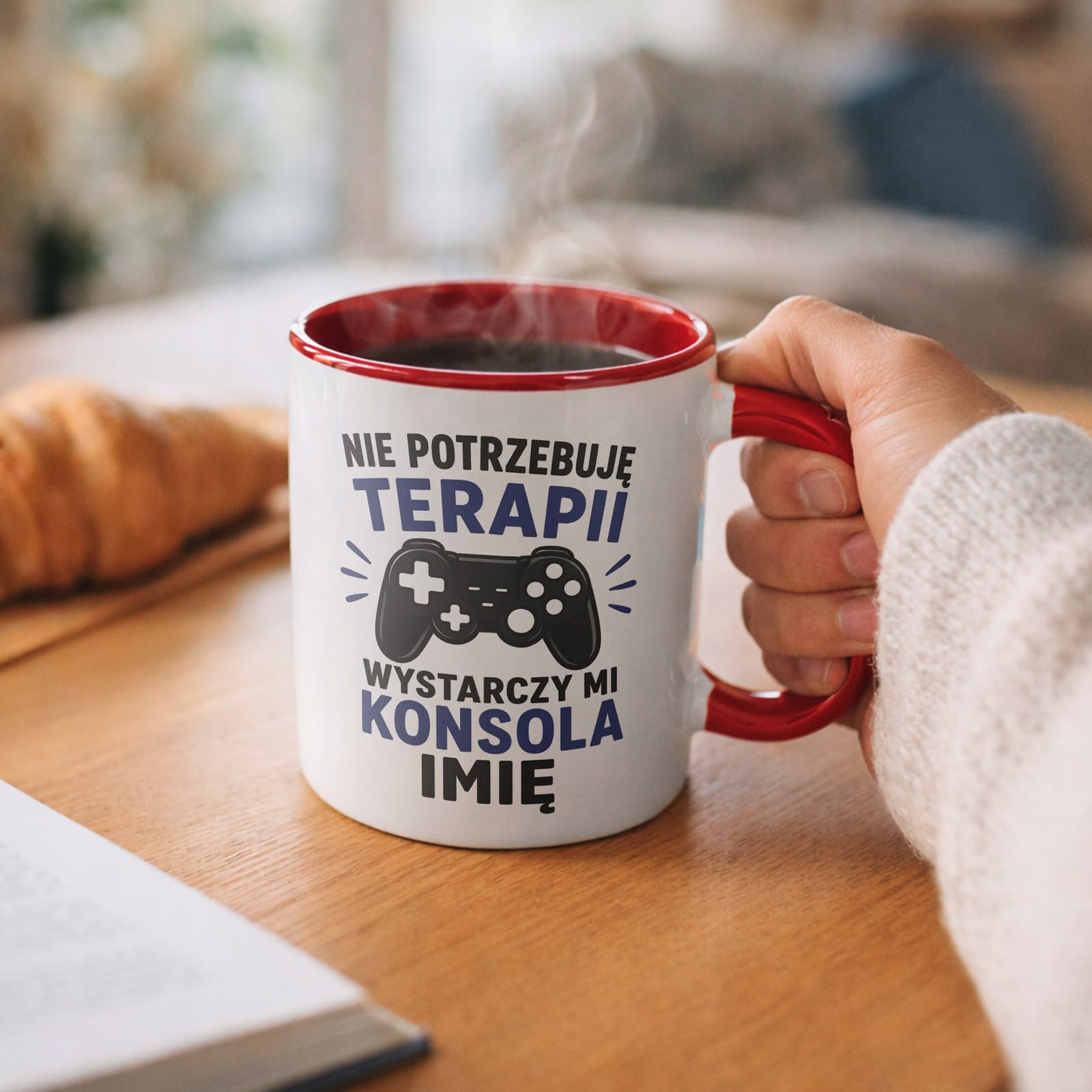 Czerwony Kubek personalizowany z nadrukiem Dzień Chłopaka Mężczyzny Prezent