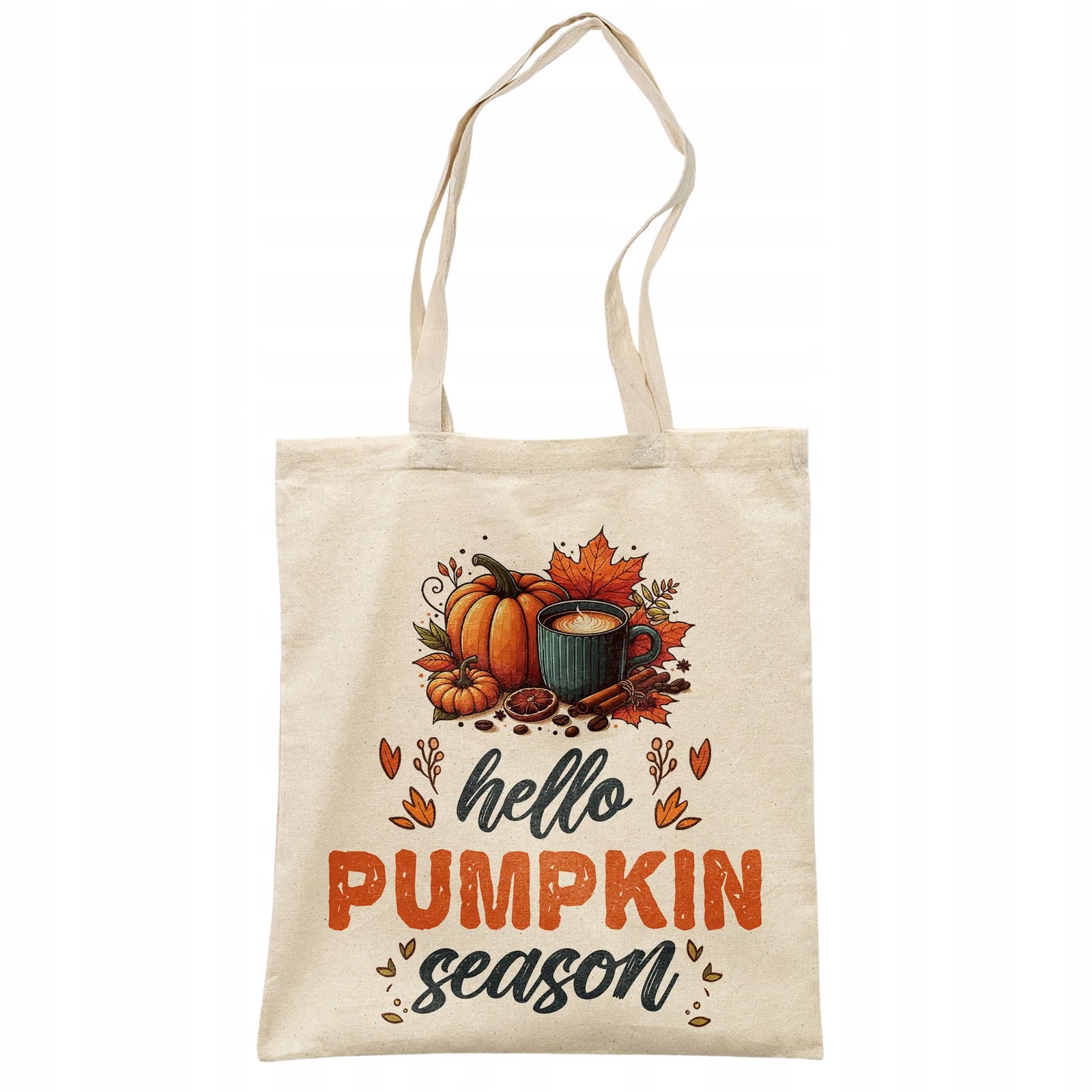 Torba bawełniana na zakupy Jesień Hello Pumpkin Dynia Prezent