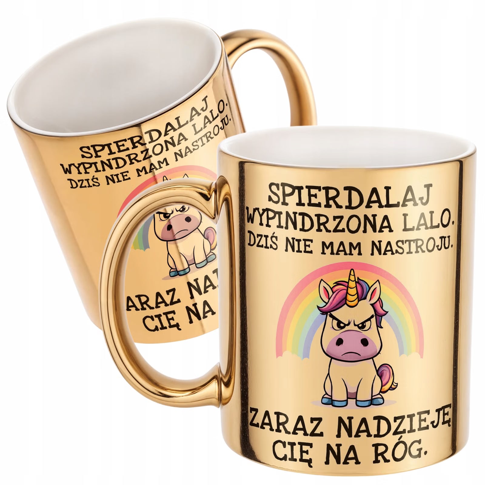 Złoty kubek Spier*** Wypindrzona Lalo Zabawny Prezent