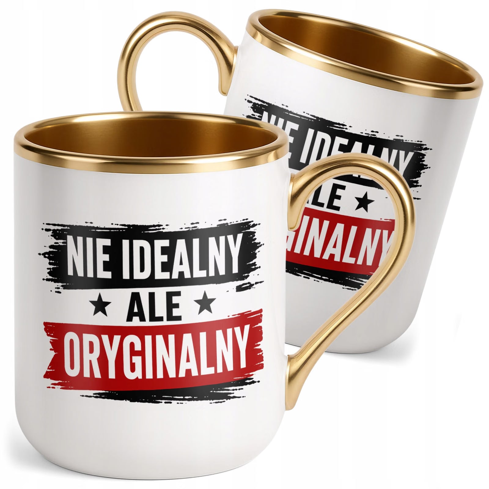Kubek z nadrukiem Premium Złoty Dzień Chłopaka Mężczyzny Prezent
