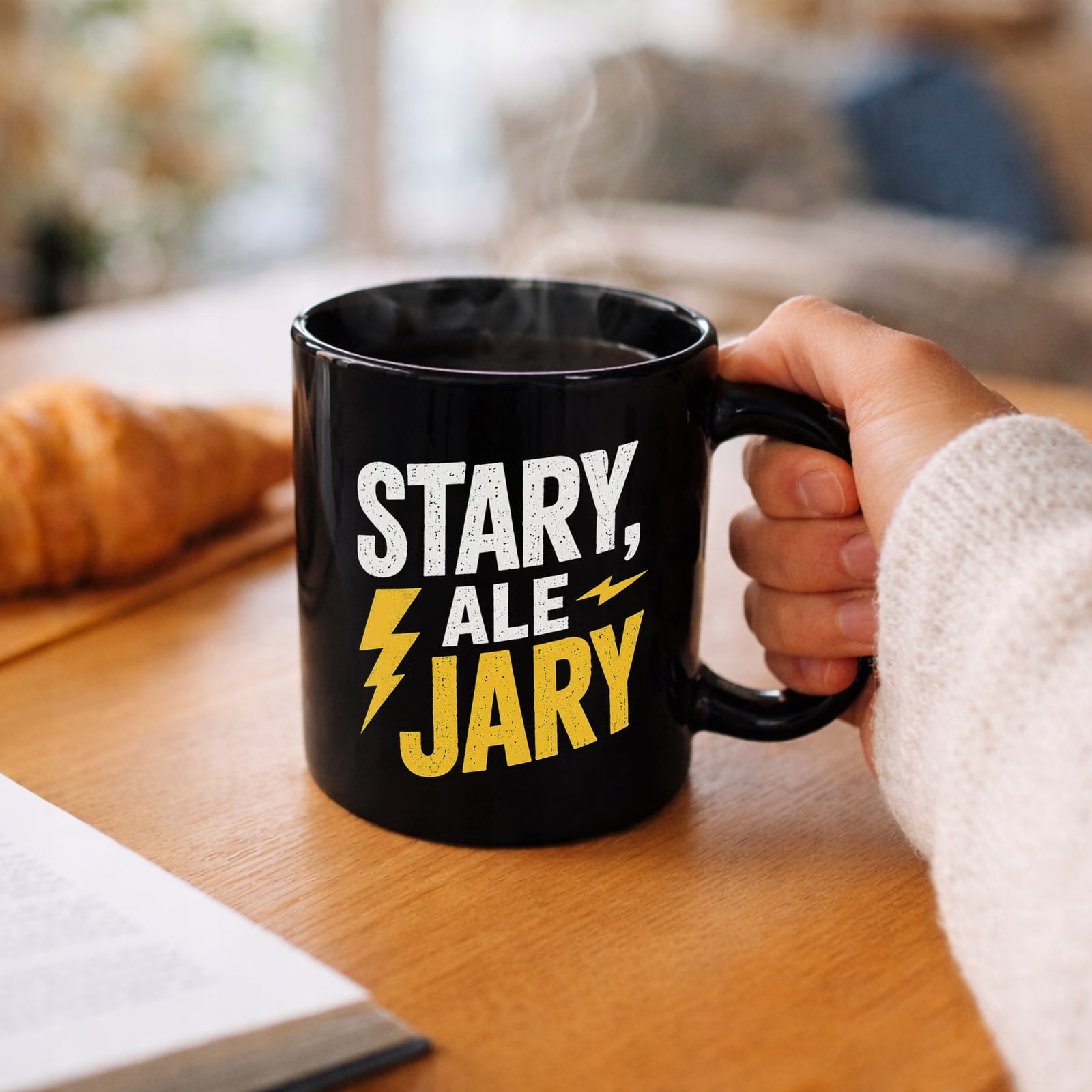 Kubek czarny prezent dla taty na Dzień Ojca pomysł na prezent dla taty