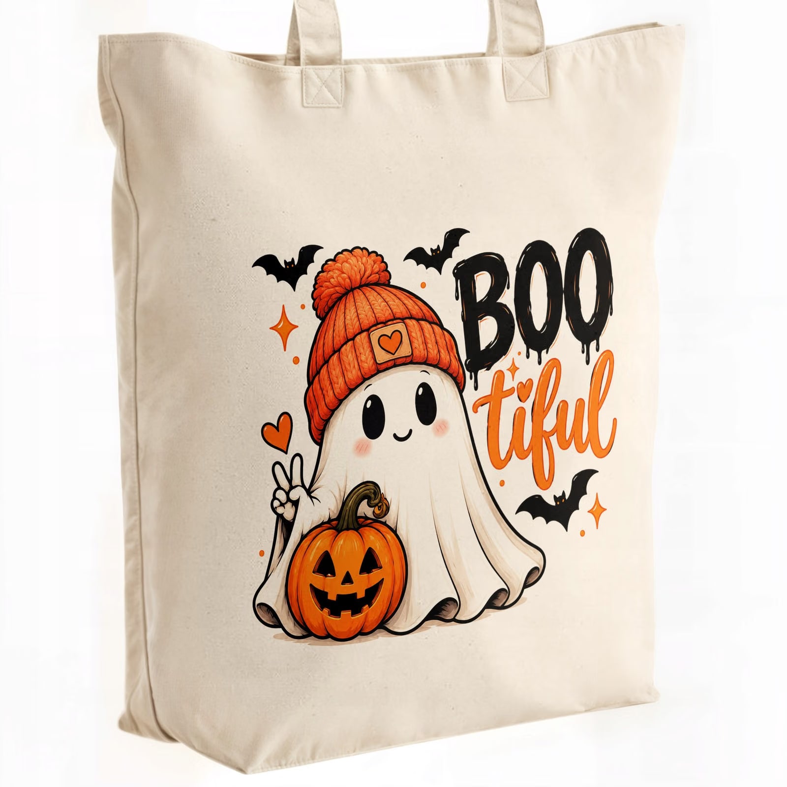 Torba shopper bawełniana premium halloween na zakupy z nadrukiem
